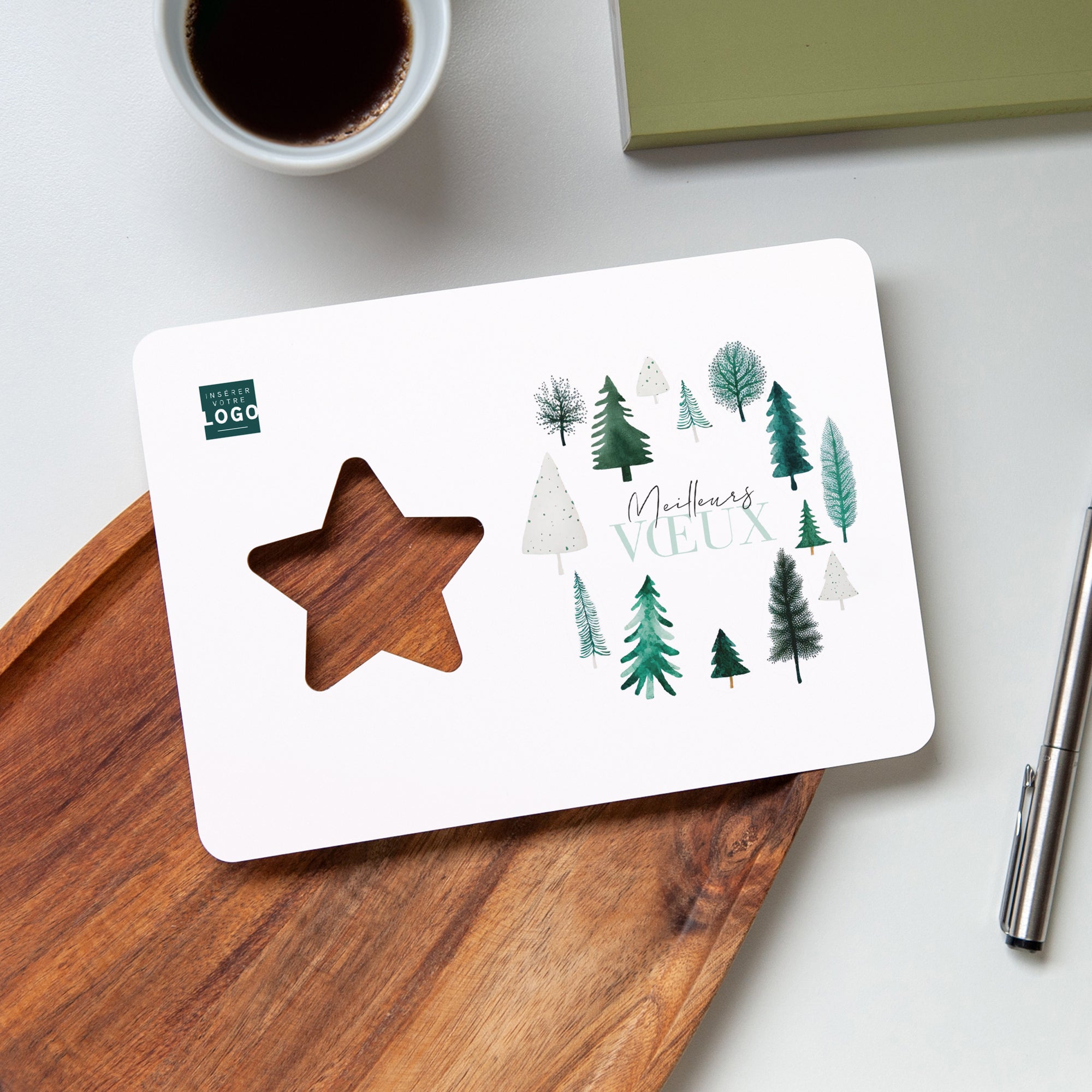 Forêt de sapins | Vœux professionnels • Carte de voeux photo N° 4