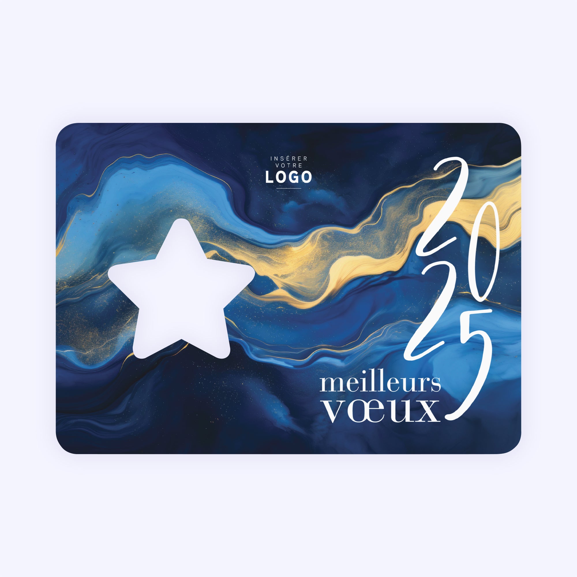 Volupté de bleu | Vœux professionnels • Carte de voeux photo N° 1