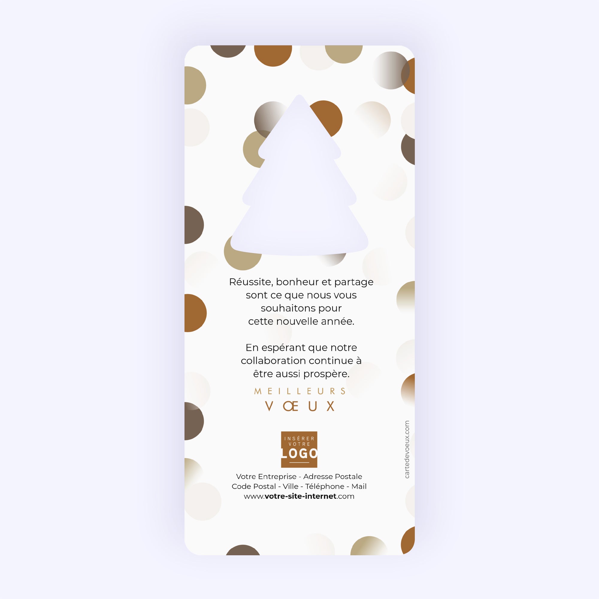 Brown confetti | Vœux professionnels • Carte de voeux photo N° 2