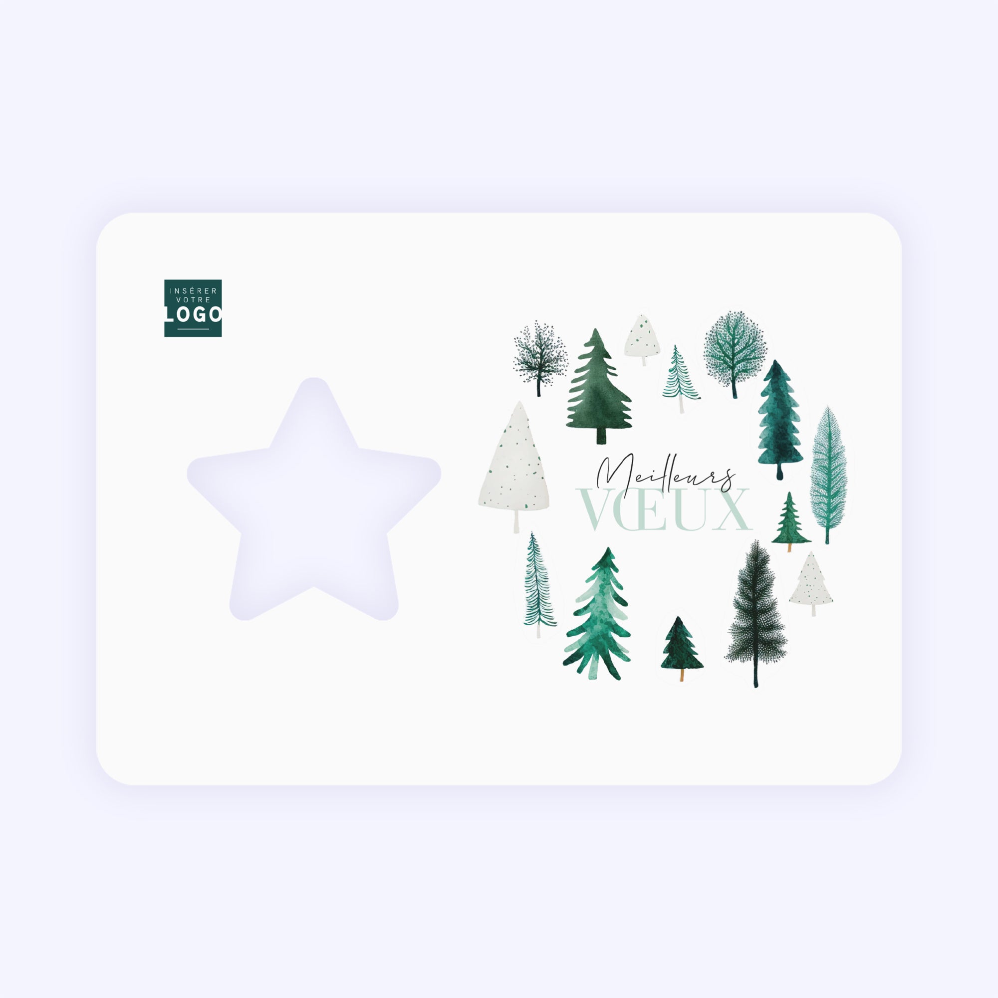 Forêt de sapins | Vœux professionnels • Carte de voeux photo N° 1