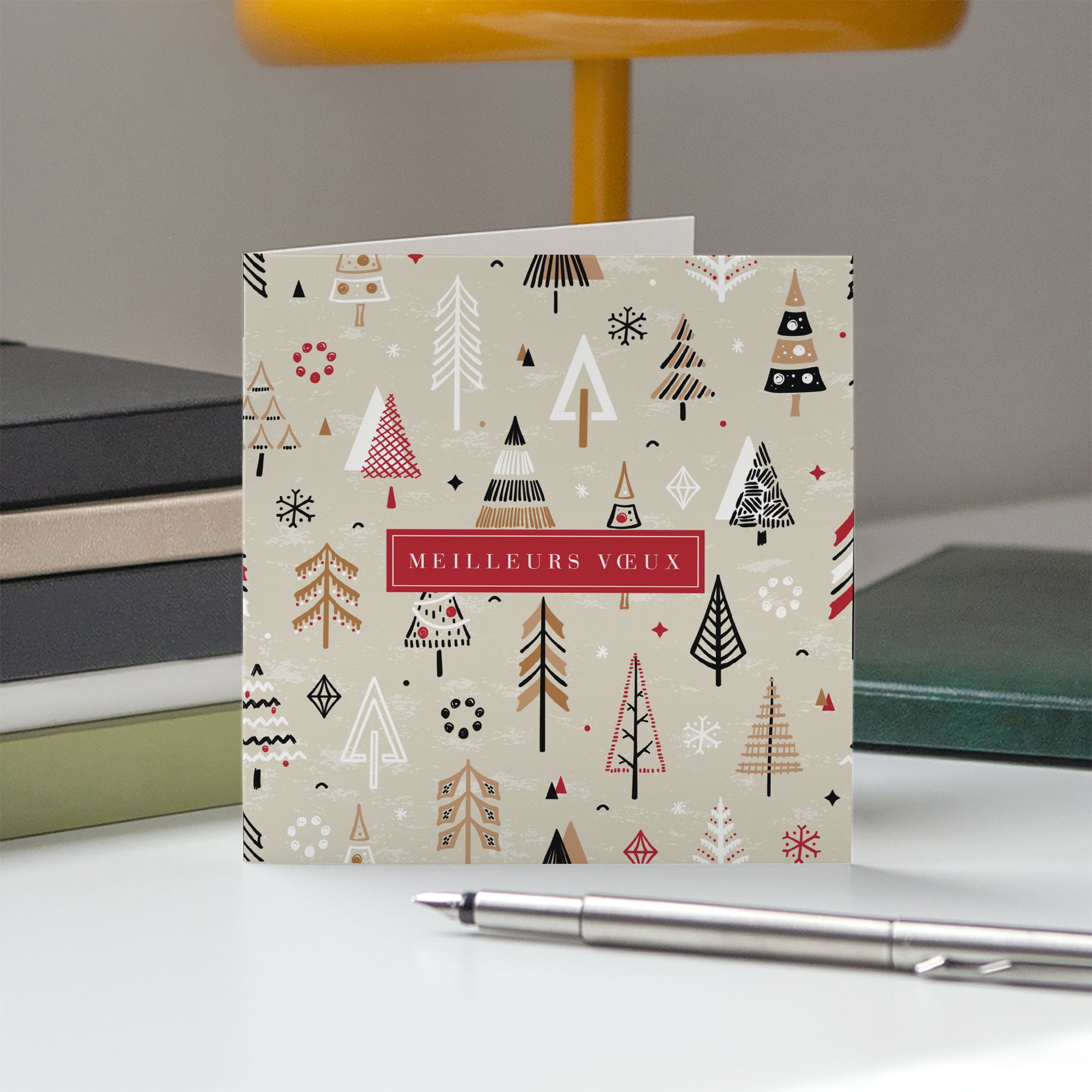 Sapins stylisés | Vœux professionnels • Carte de voeux photo N° 5
