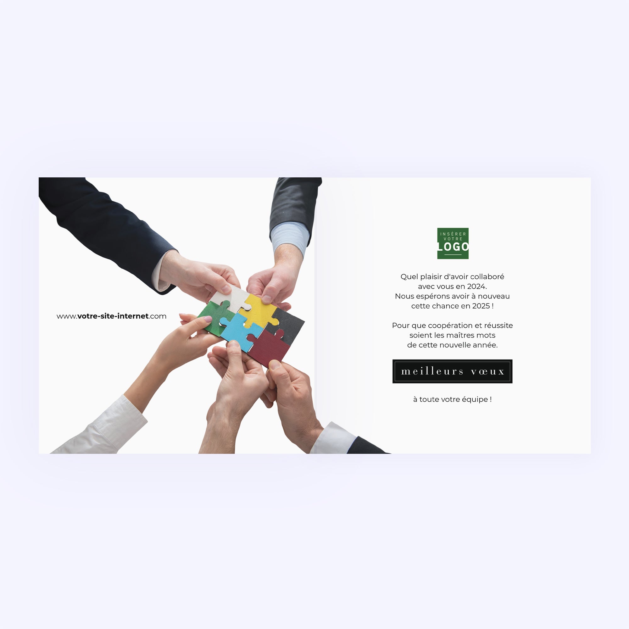 Puzzle | Vœux professionnels • Carte de voeux photo N° 2