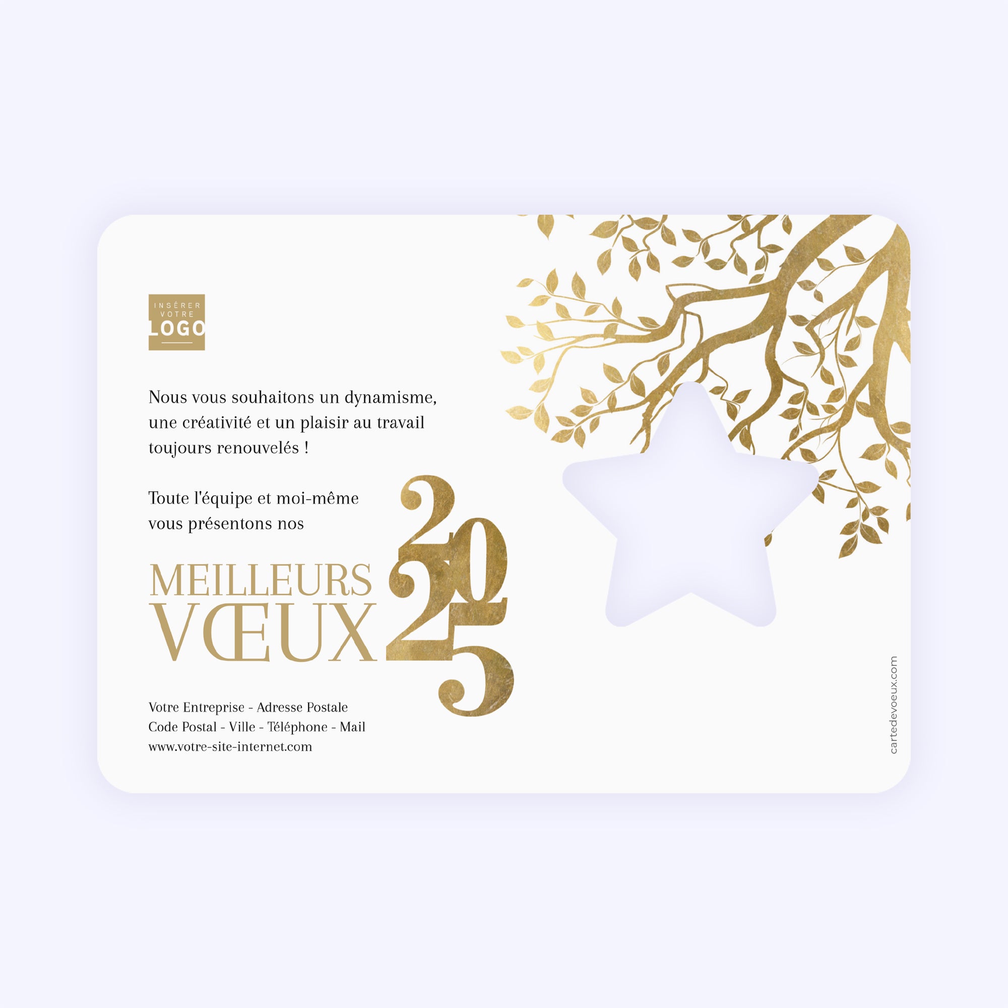 Branches Dorées | Vœux professionnels • Carte de voeux photo N° 2