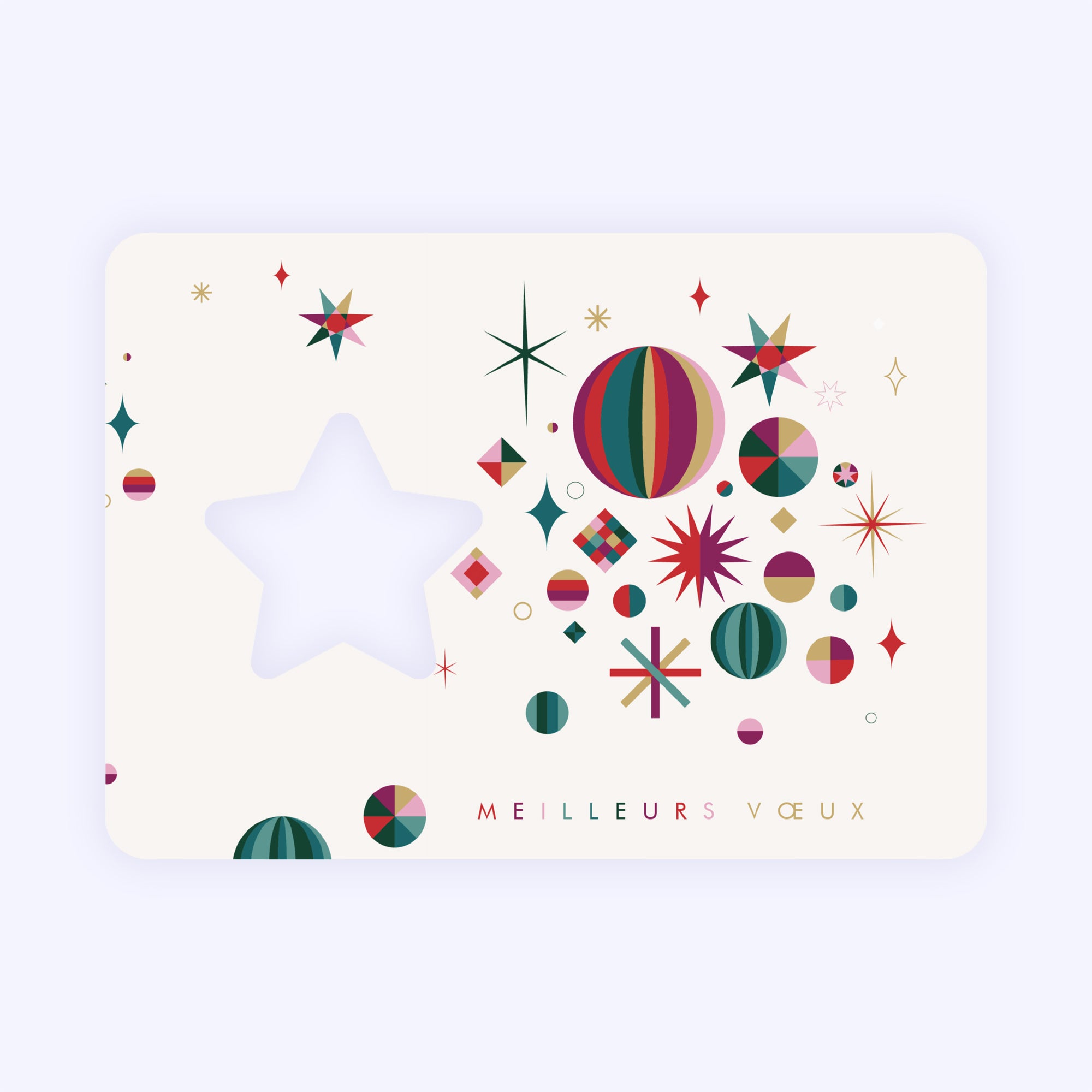 Constellation de Noël | Vœux professionnels • Carte de voeux photo N° 1