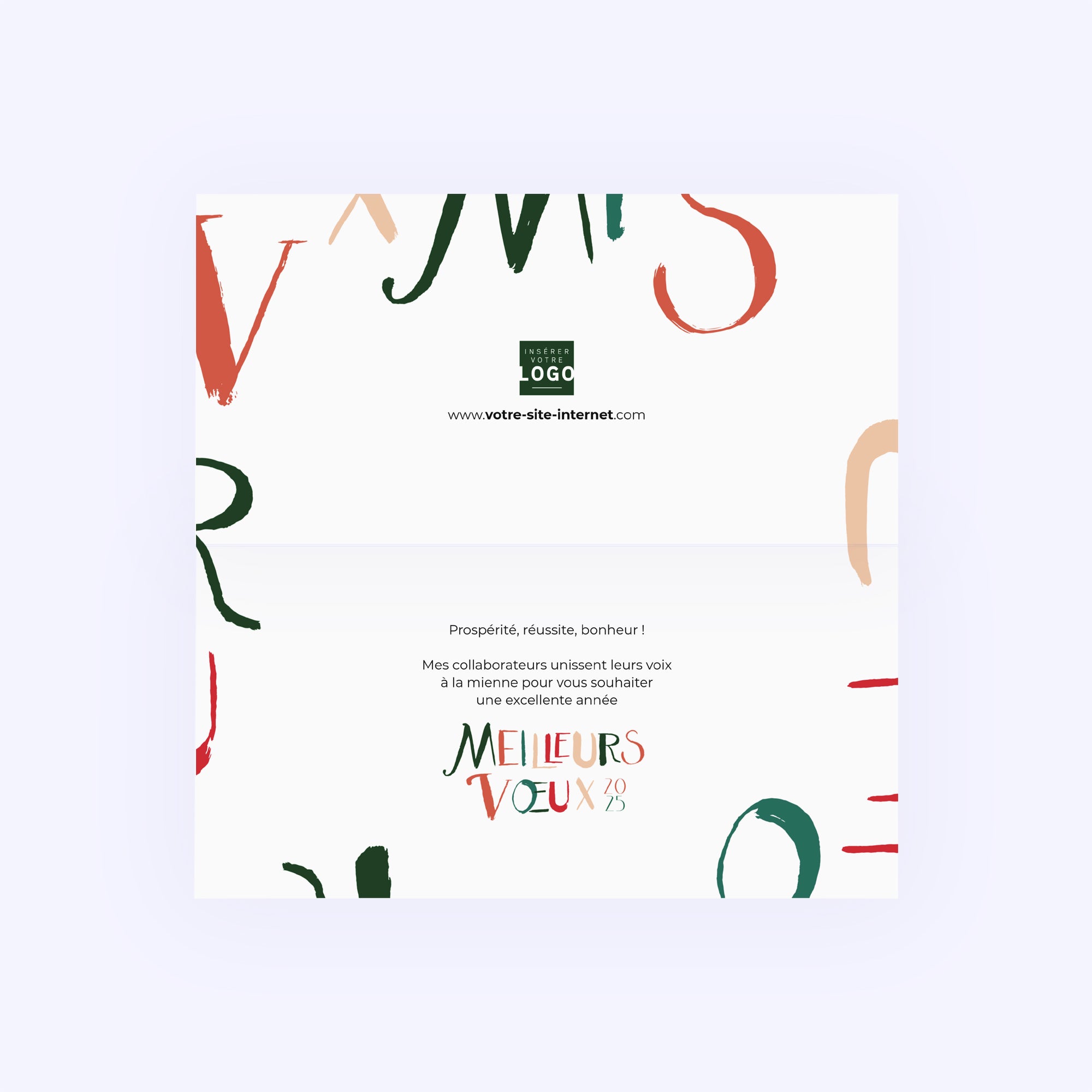 Calligraphie de Noël | Vœux professionnels • Carte de voeux photo N° 2