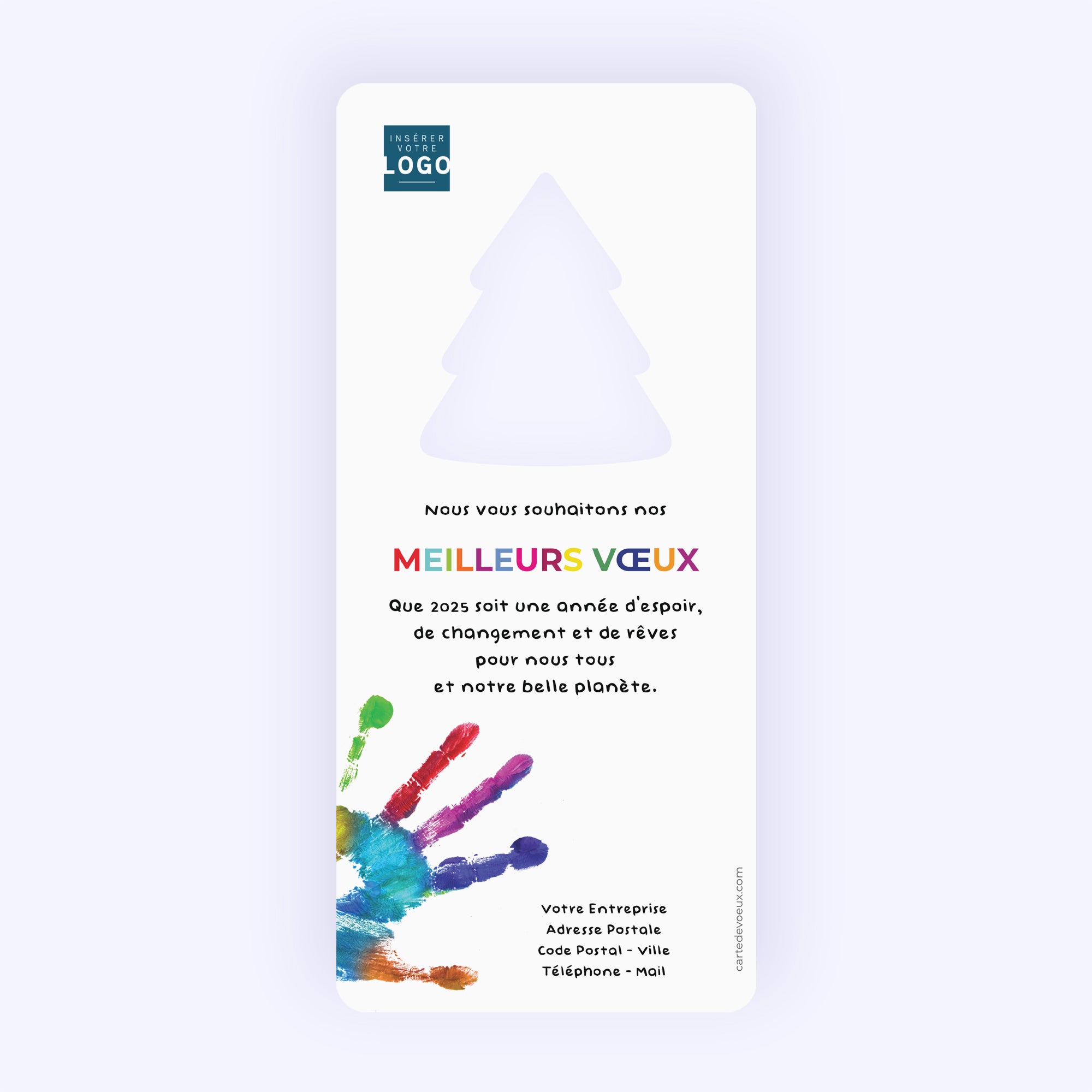 Empreinte colorée | Vœux professionnels • Carte de voeux photo N° 2