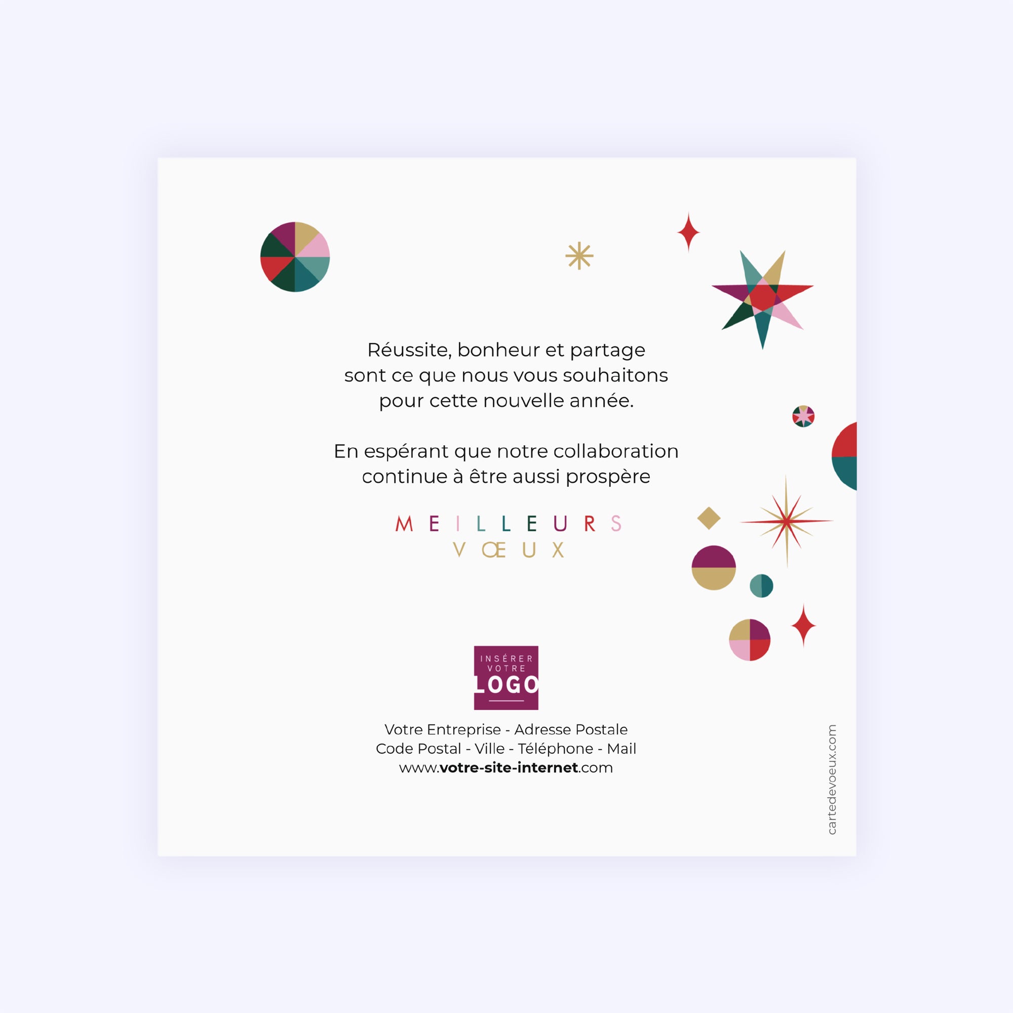Constellation de Noël | Vœux professionnels • Carte de voeux photo N° 2
