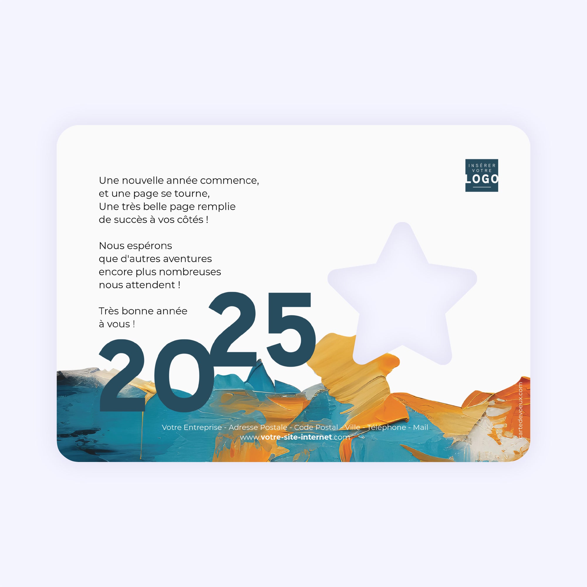 Peinture abstraite | Vœux professionnels • Carte de voeux photo N° 2