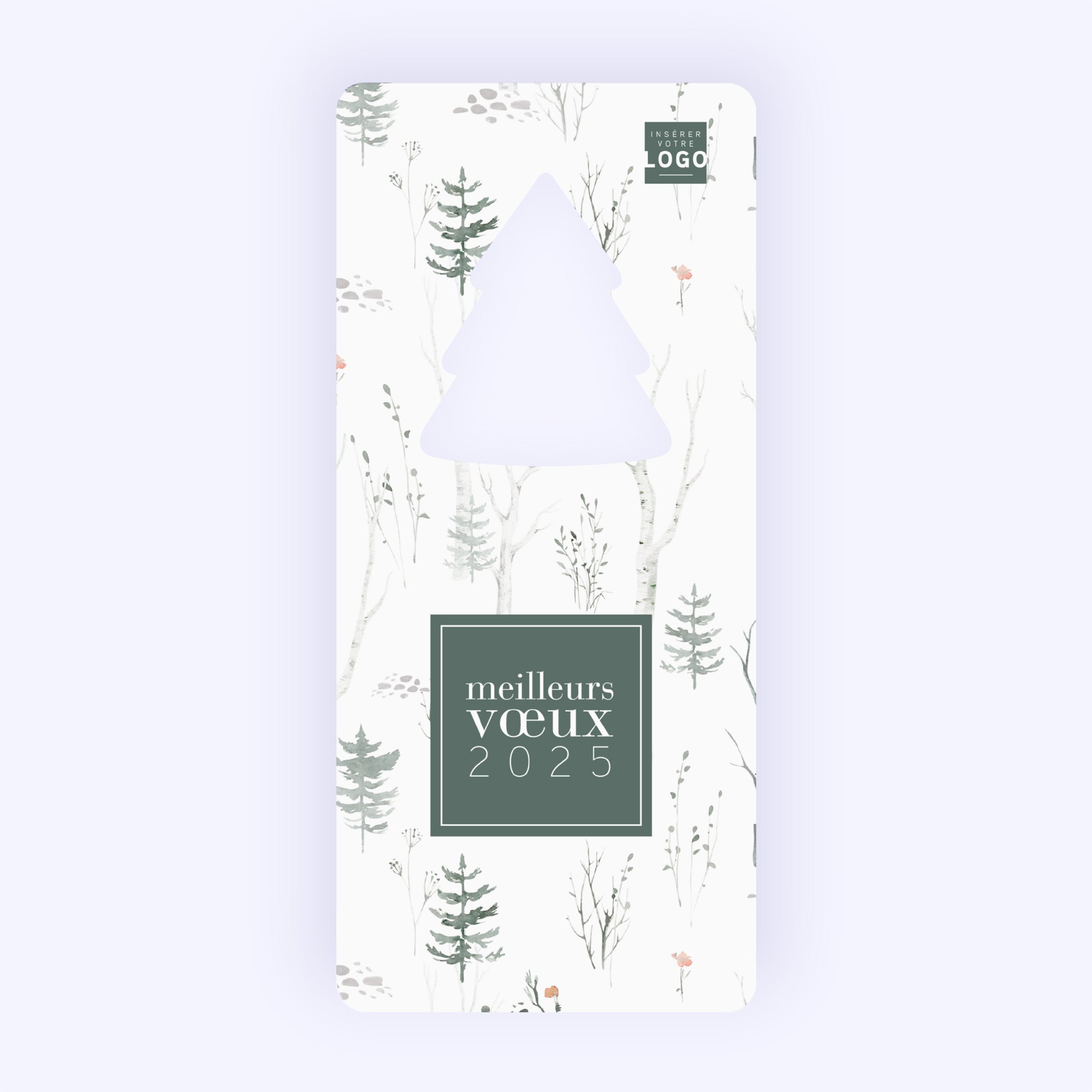 Forêt aquarelle | Vœux professionnels • Carte de voeux photo N° 1
