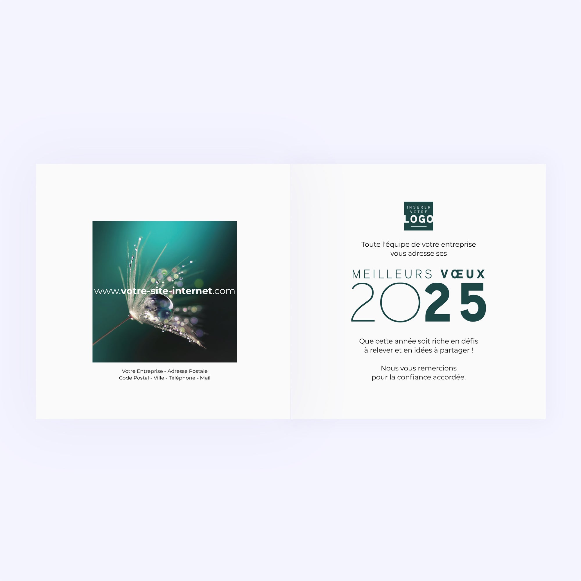 Perle d'eau | Vœux professionnels • Carte de voeux photo N° 2