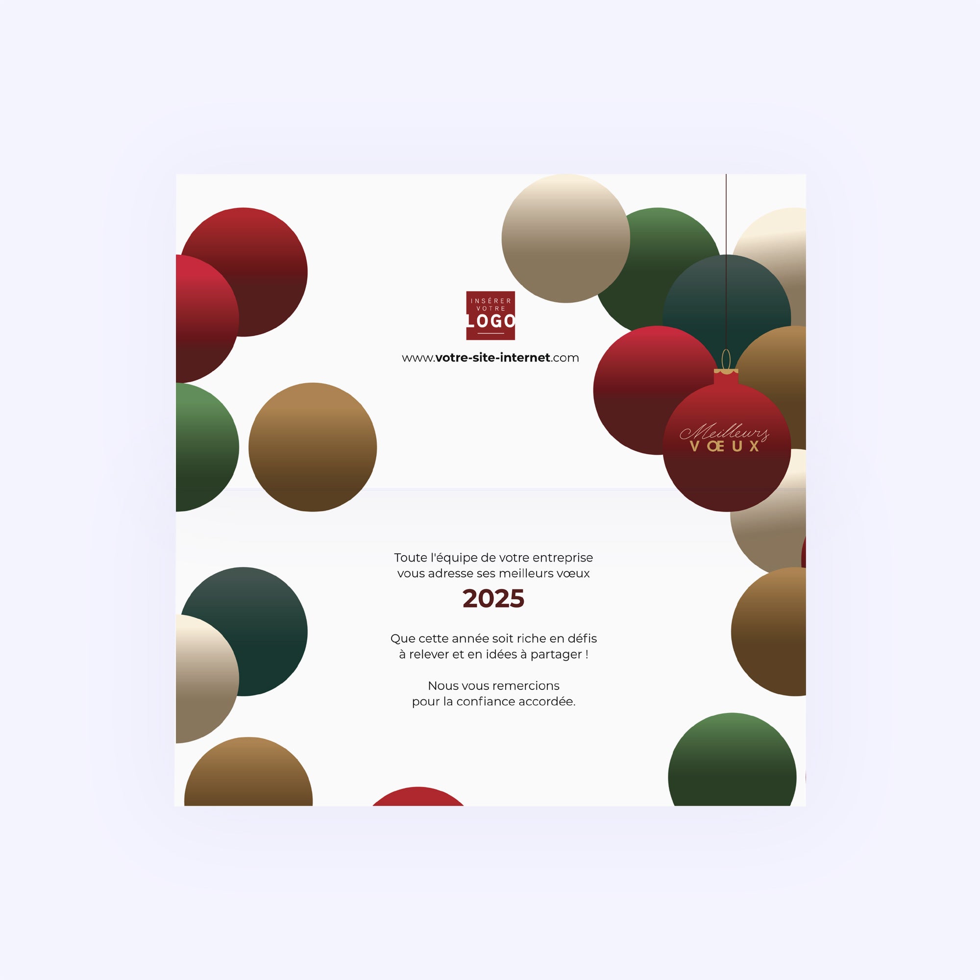 Multi boules | Vœux professionnels • Carte de voeux photo N° 2
