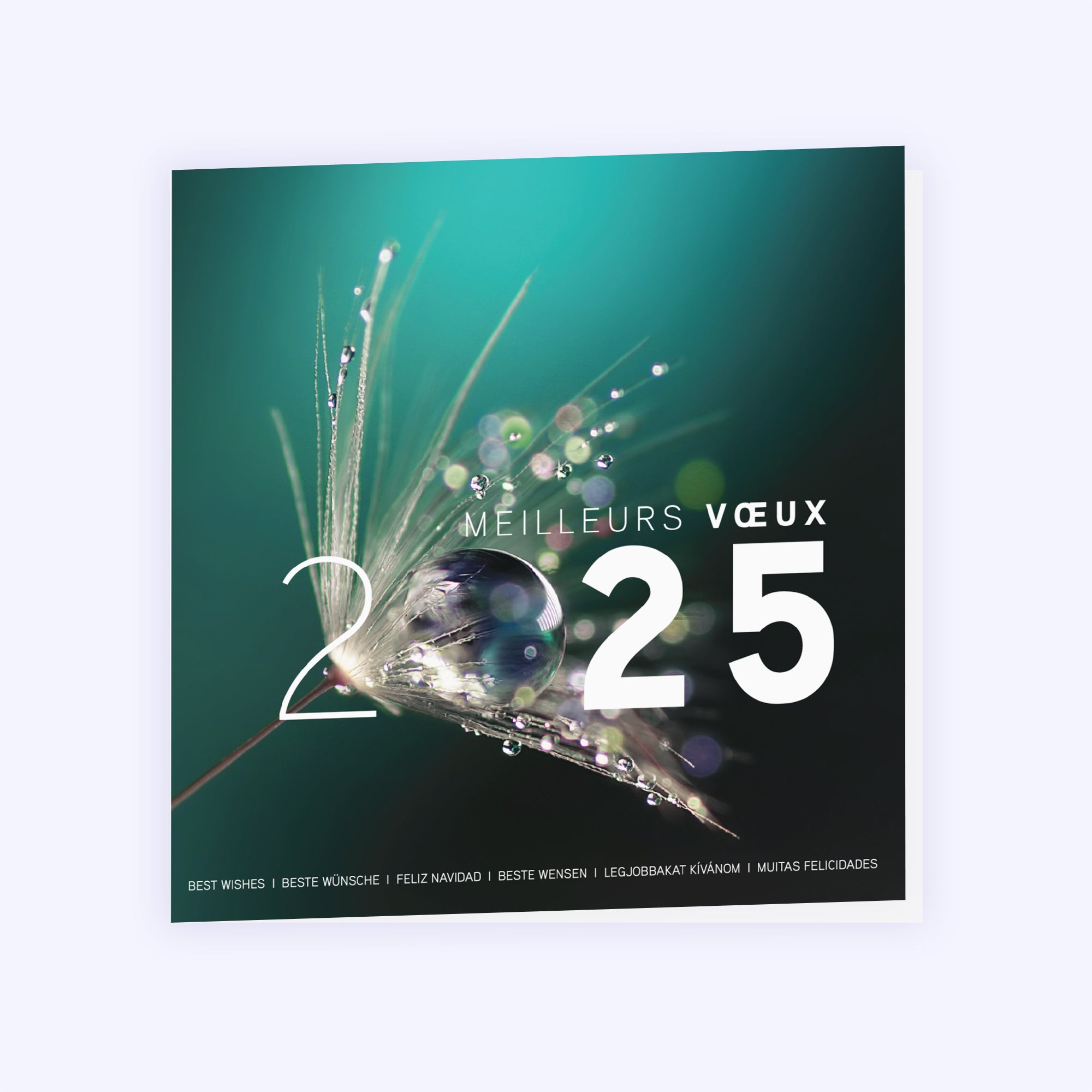 Perle d'eau | Vœux professionnels • Carte de voeux photo N° 1