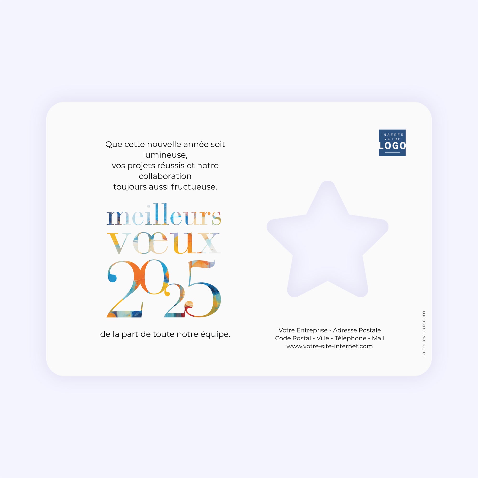 Lettres d'art | Vœux professionnels • Carte de voeux photo N° 2