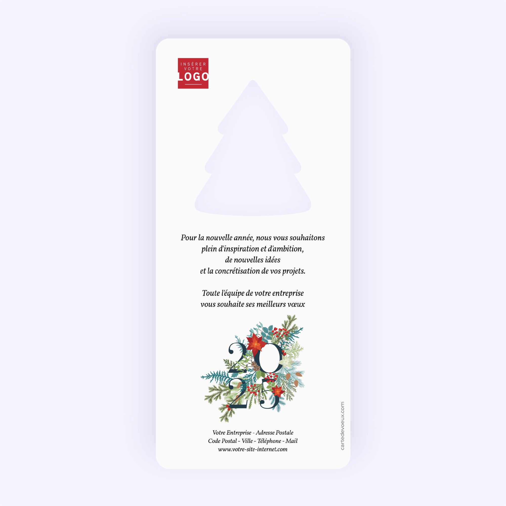 Christmas vegetal | Vœux professionnels • Carte de voeux photo N° 2