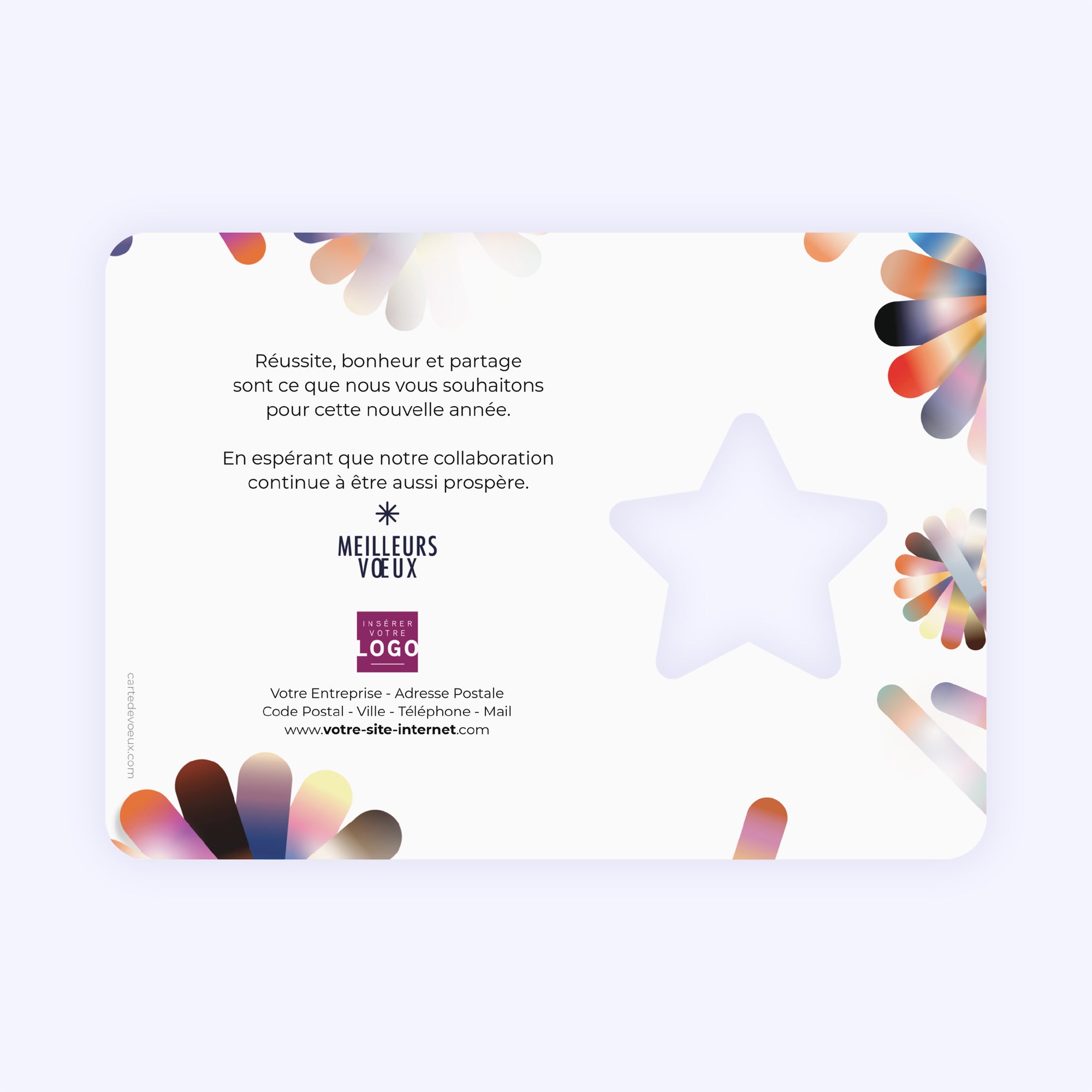 Geometric flowers | Vœux professionnels • Carte de voeux photo N° 2