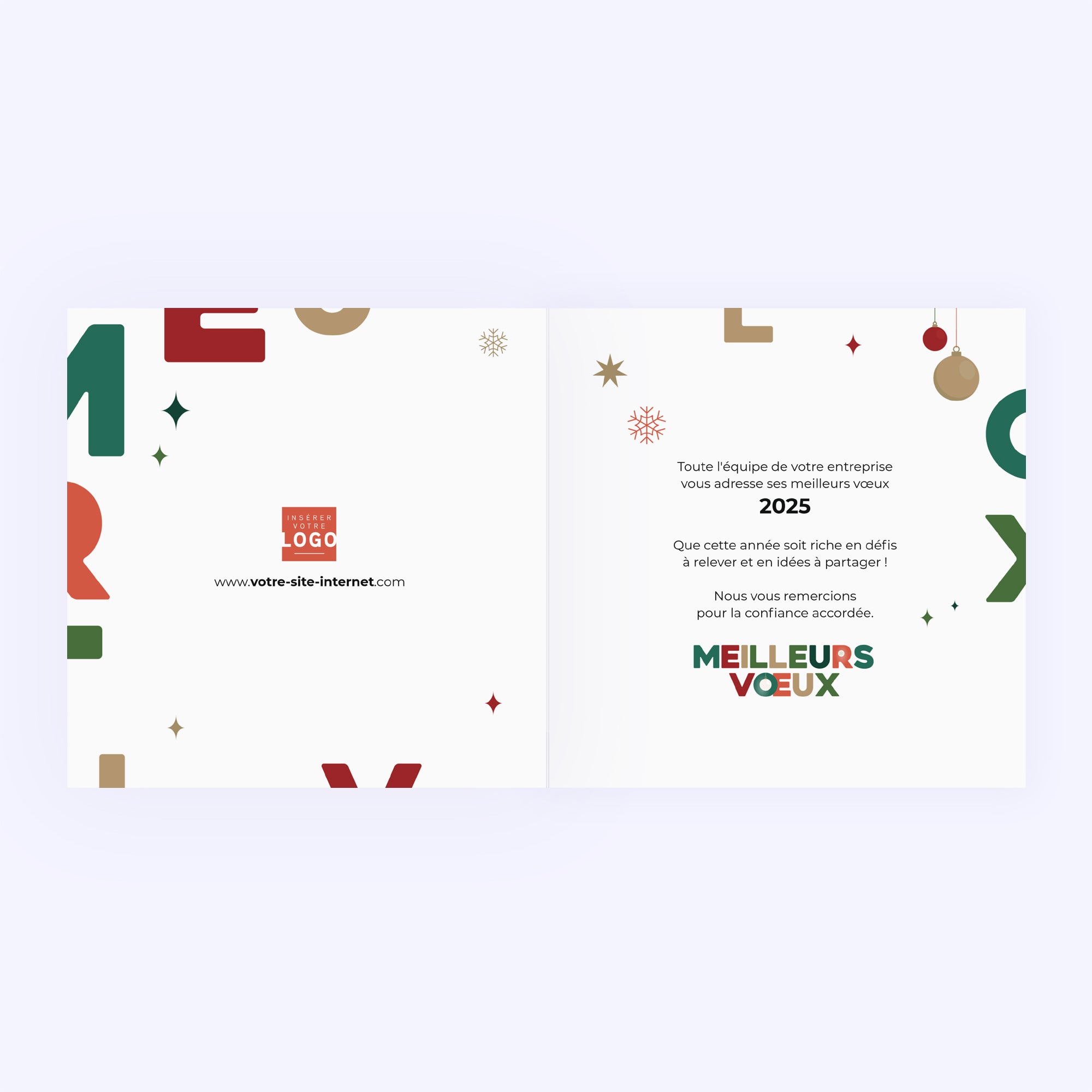 Xmas typo | Vœux professionnels • Carte de voeux photo N° 2