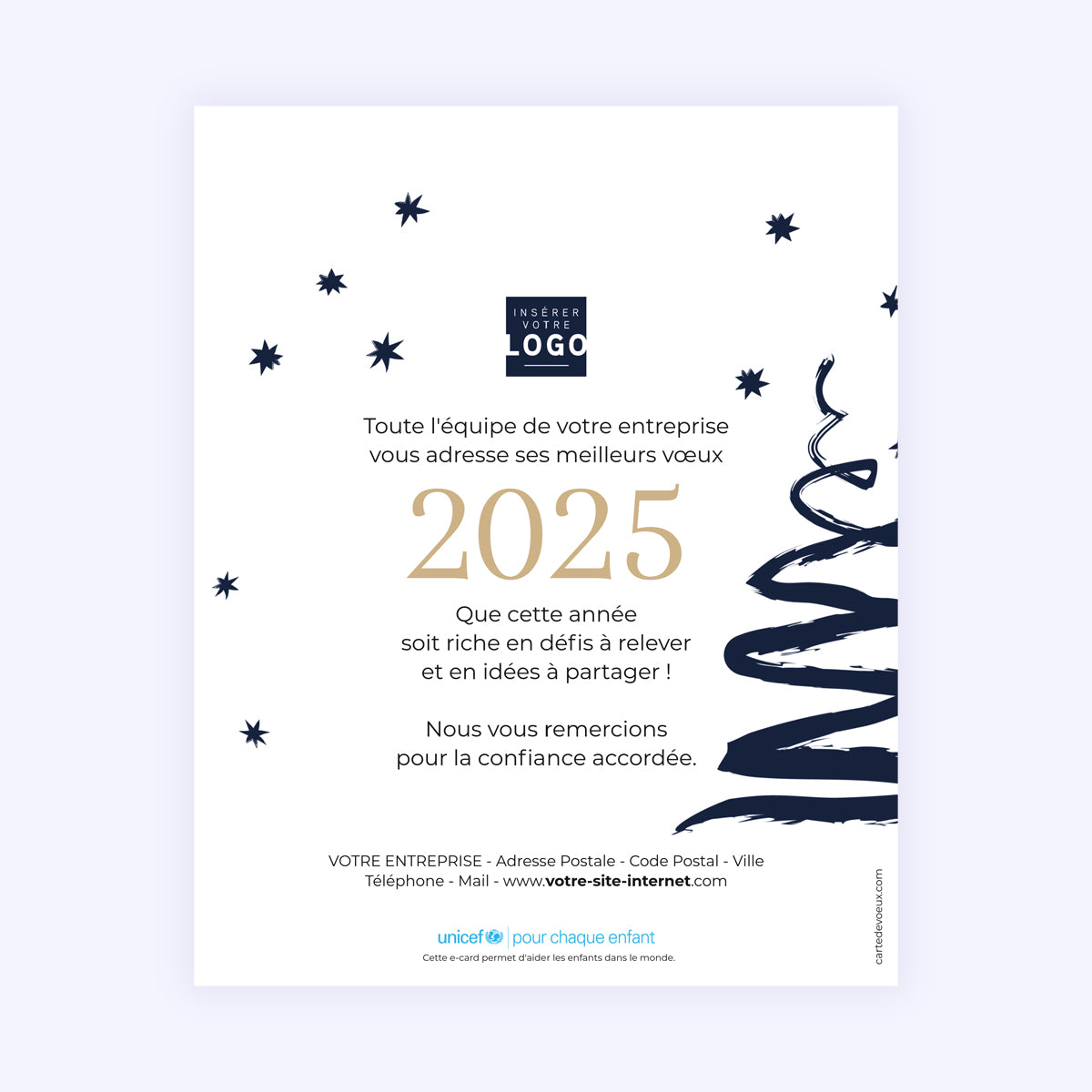 Sapin étoilé | Vœux professionnels • Carte virtuelle photo N° 1