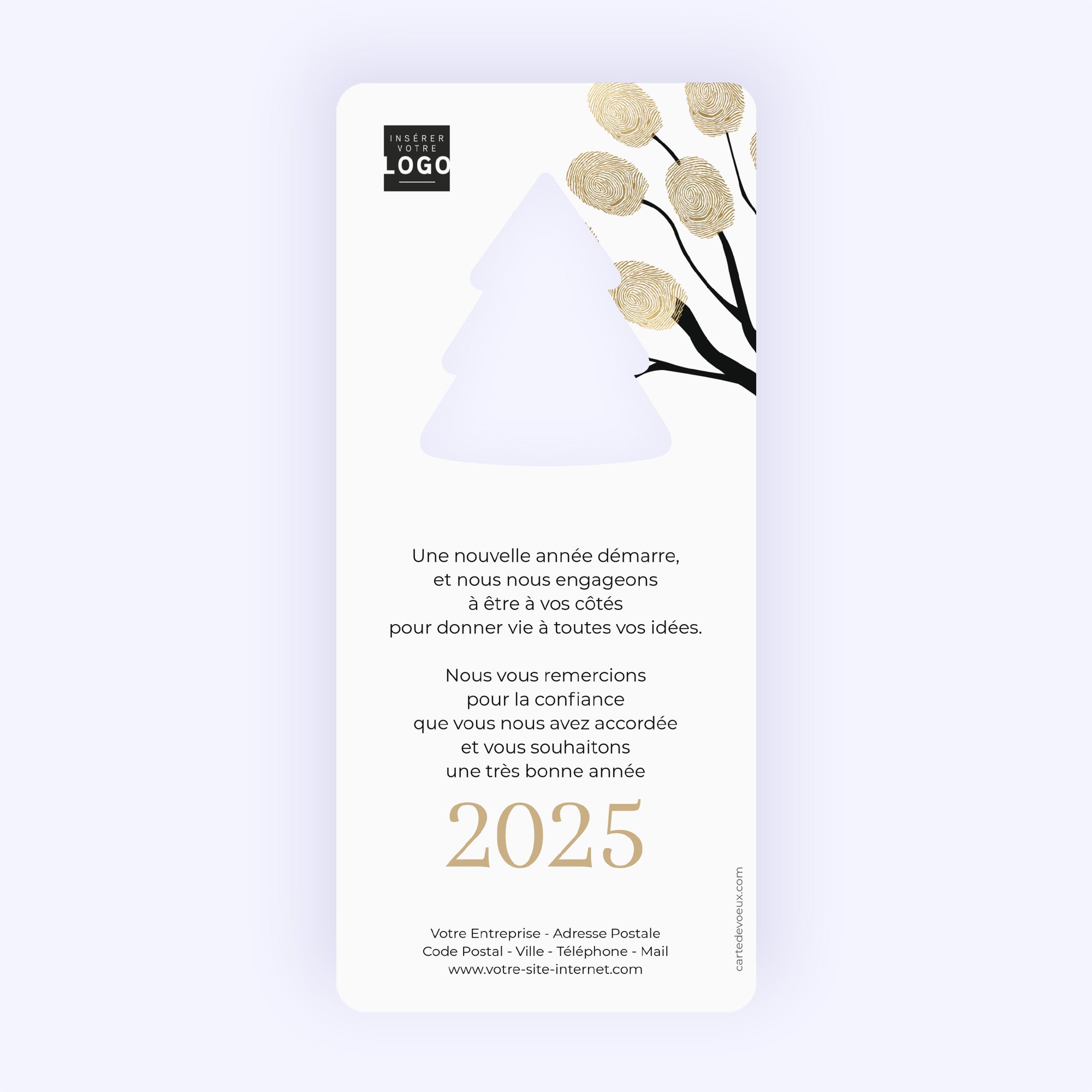 Feuilles d'Or | Vœux professionnels • Carte de voeux photo N° 2