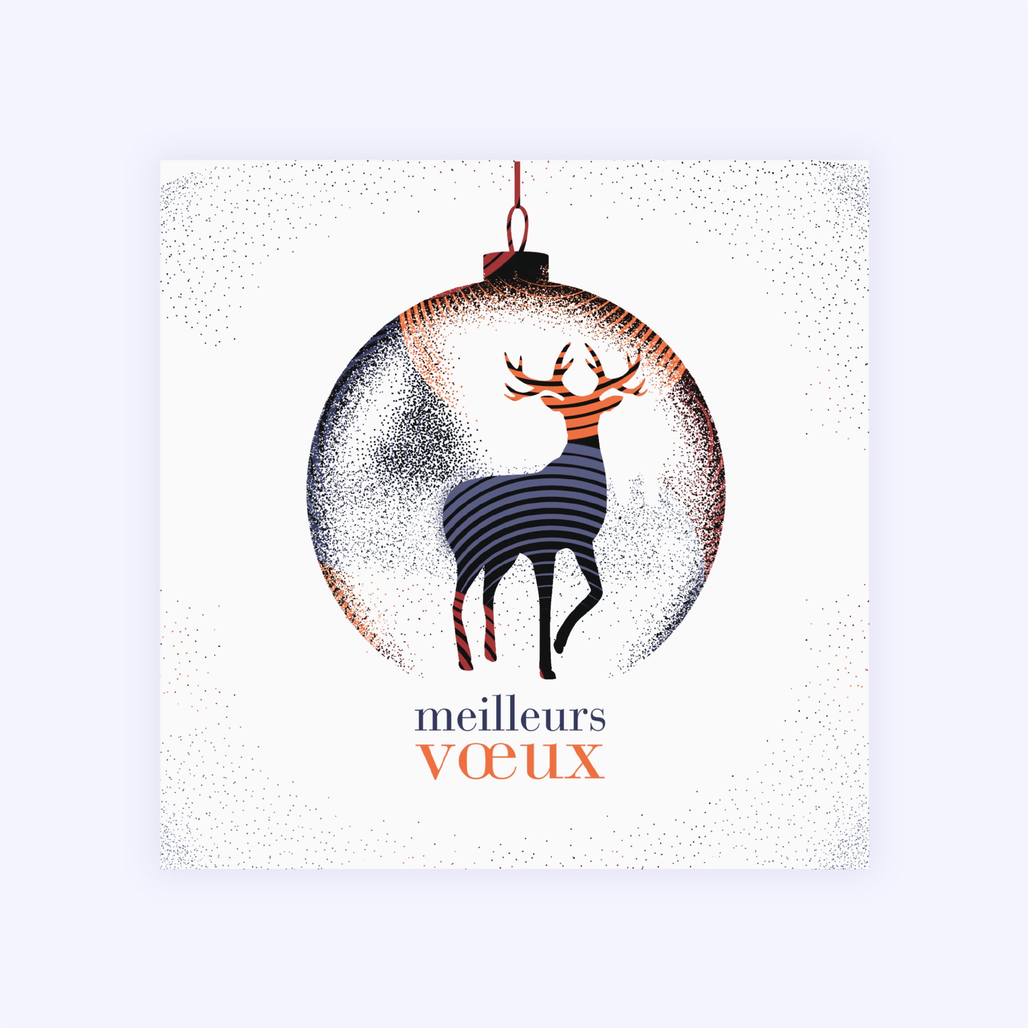 Renne graphique | Vœux professionnels • Carte de voeux photo N° 1