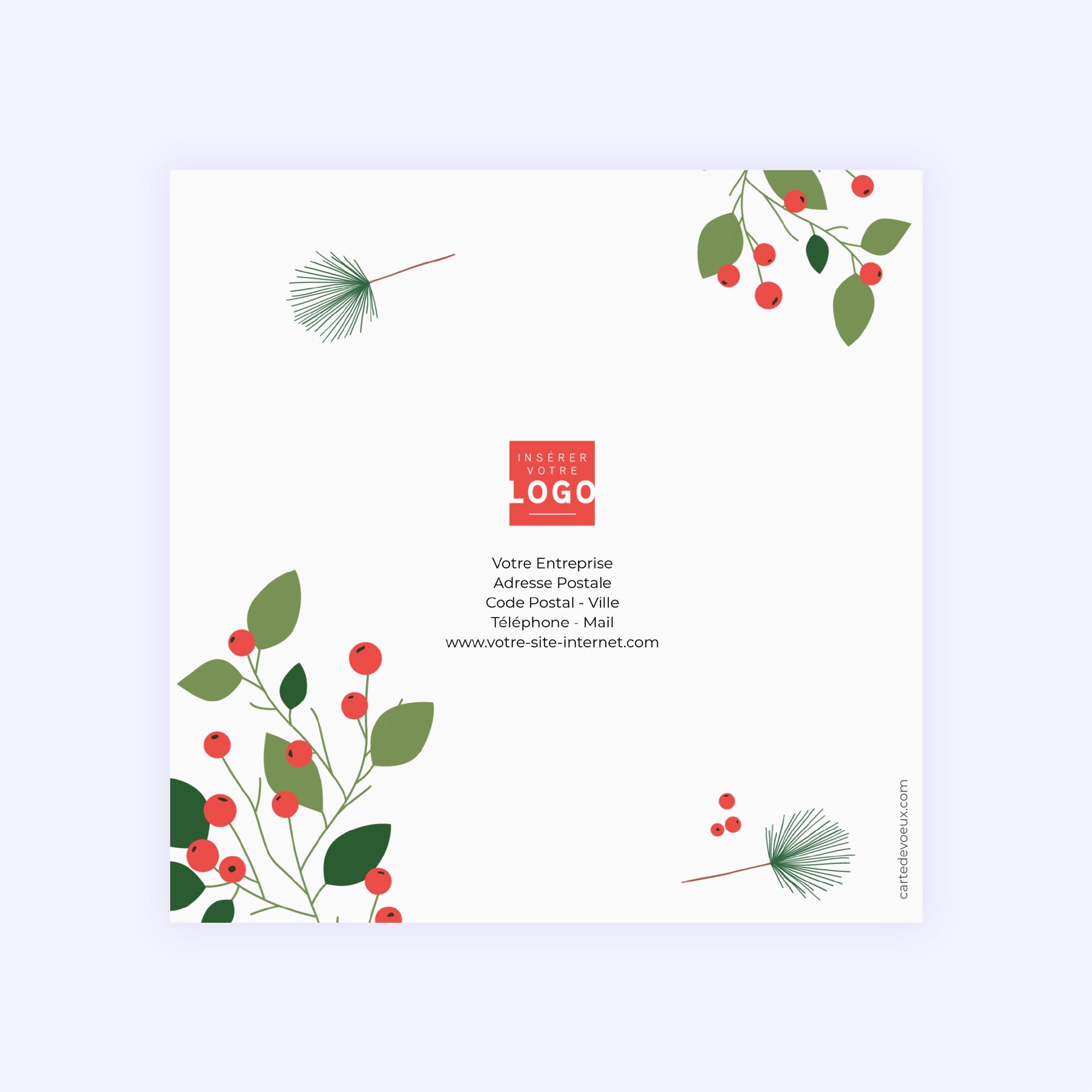 Boule de houx | Vœux professionnels • Carte de voeux photo N° 3