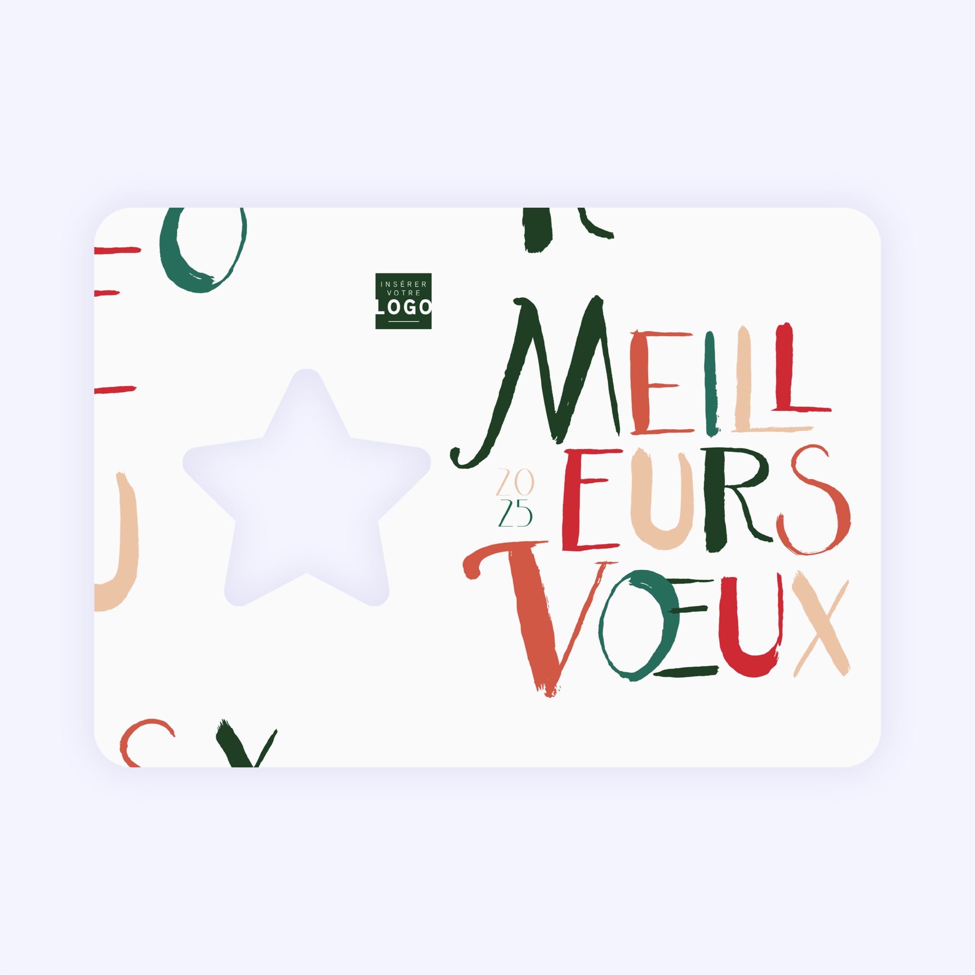 Calligraphie de Noël | Vœux professionnels • Carte de voeux photo N° 1