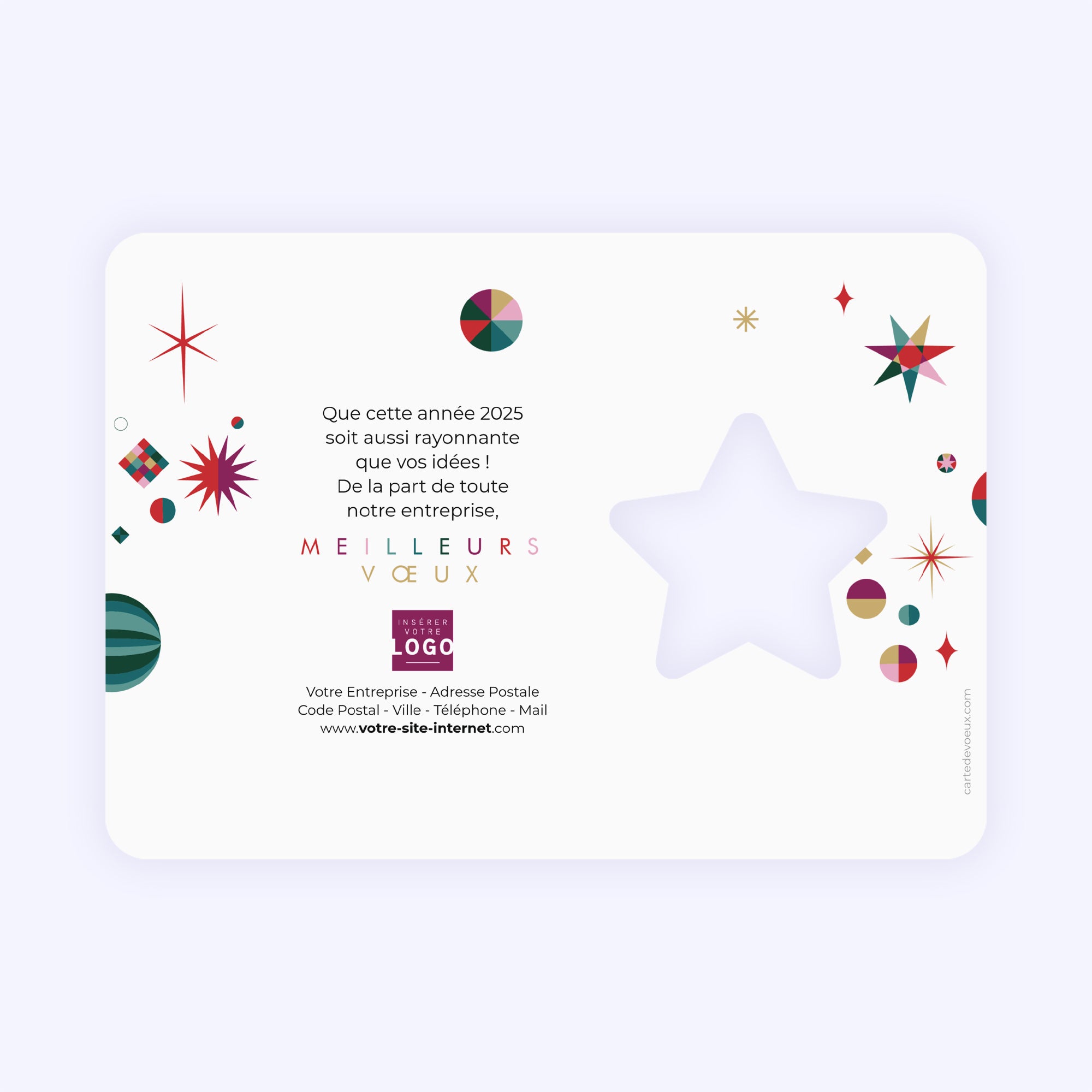 Constellation de Noël | Vœux professionnels • Carte de voeux photo N° 2