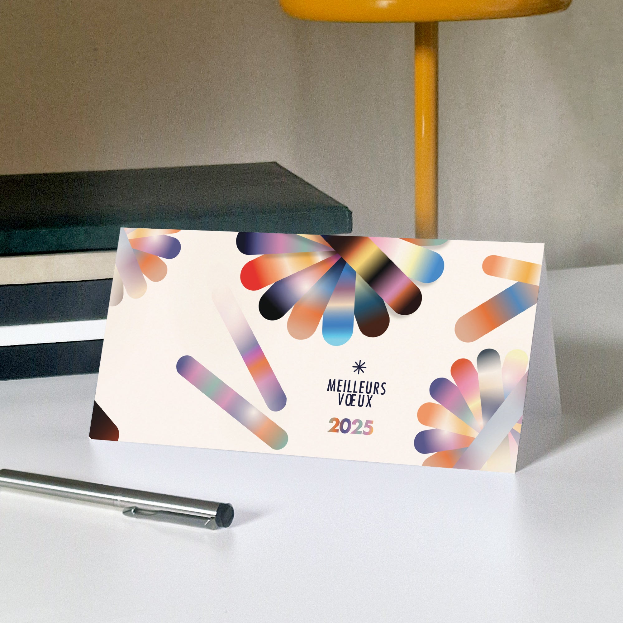 Geometric flowers | Vœux professionnels • Carte de voeux photo N° 5