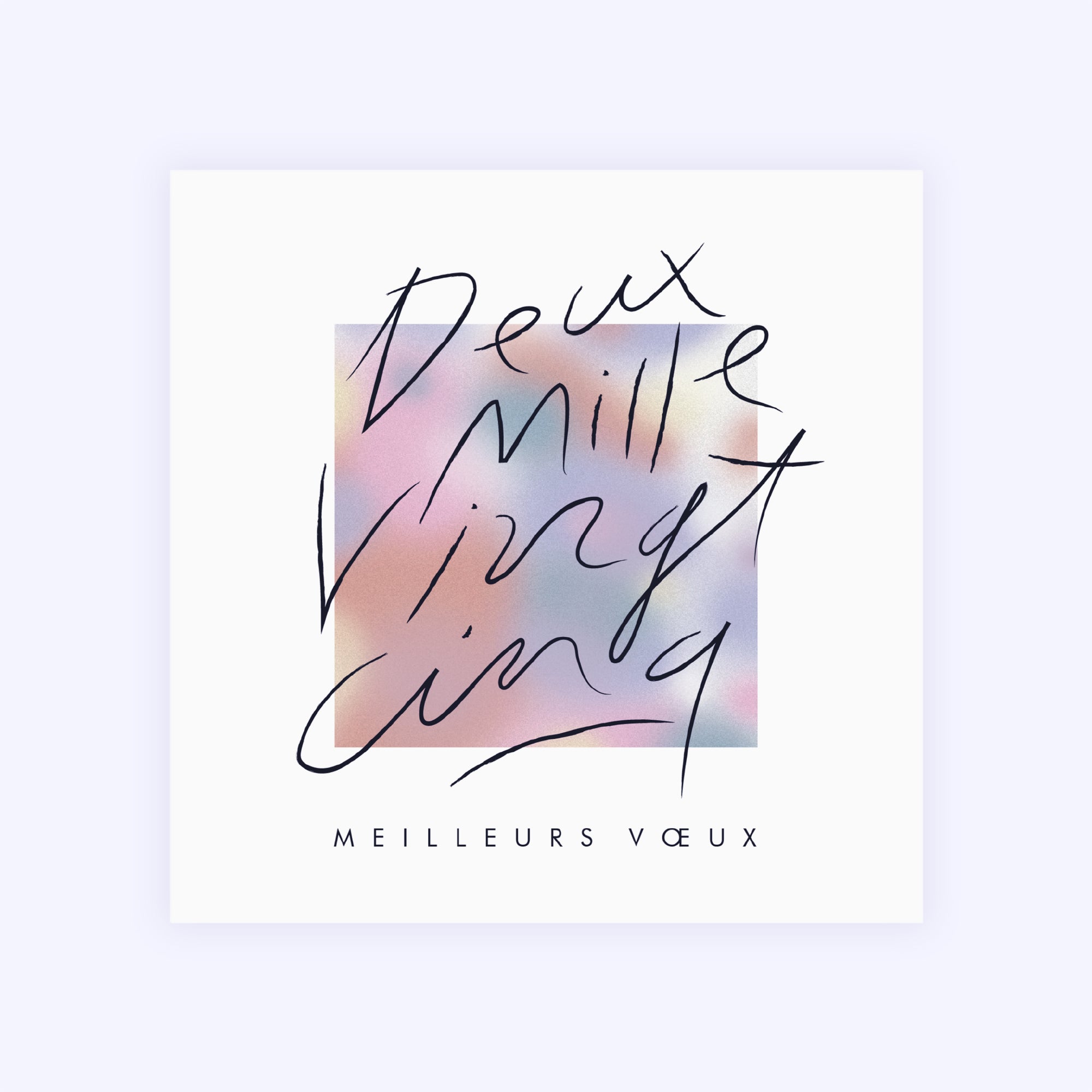 Millésime manuscrit | Vœux professionnels • Carte de voeux photo N° 1