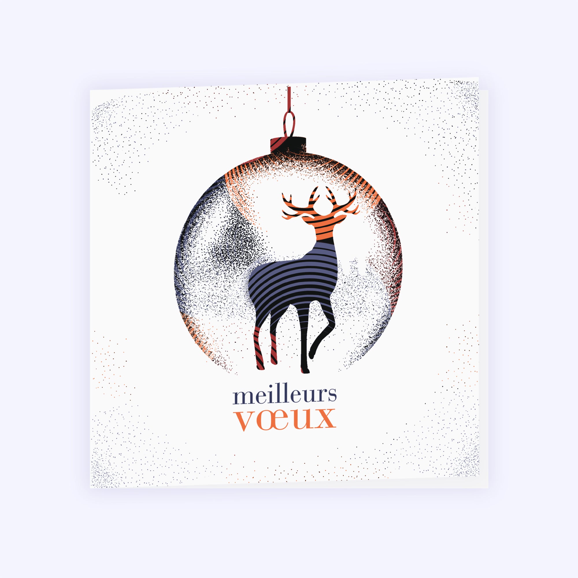 Renne graphique | Vœux professionnels • Carte de voeux photo N° 1