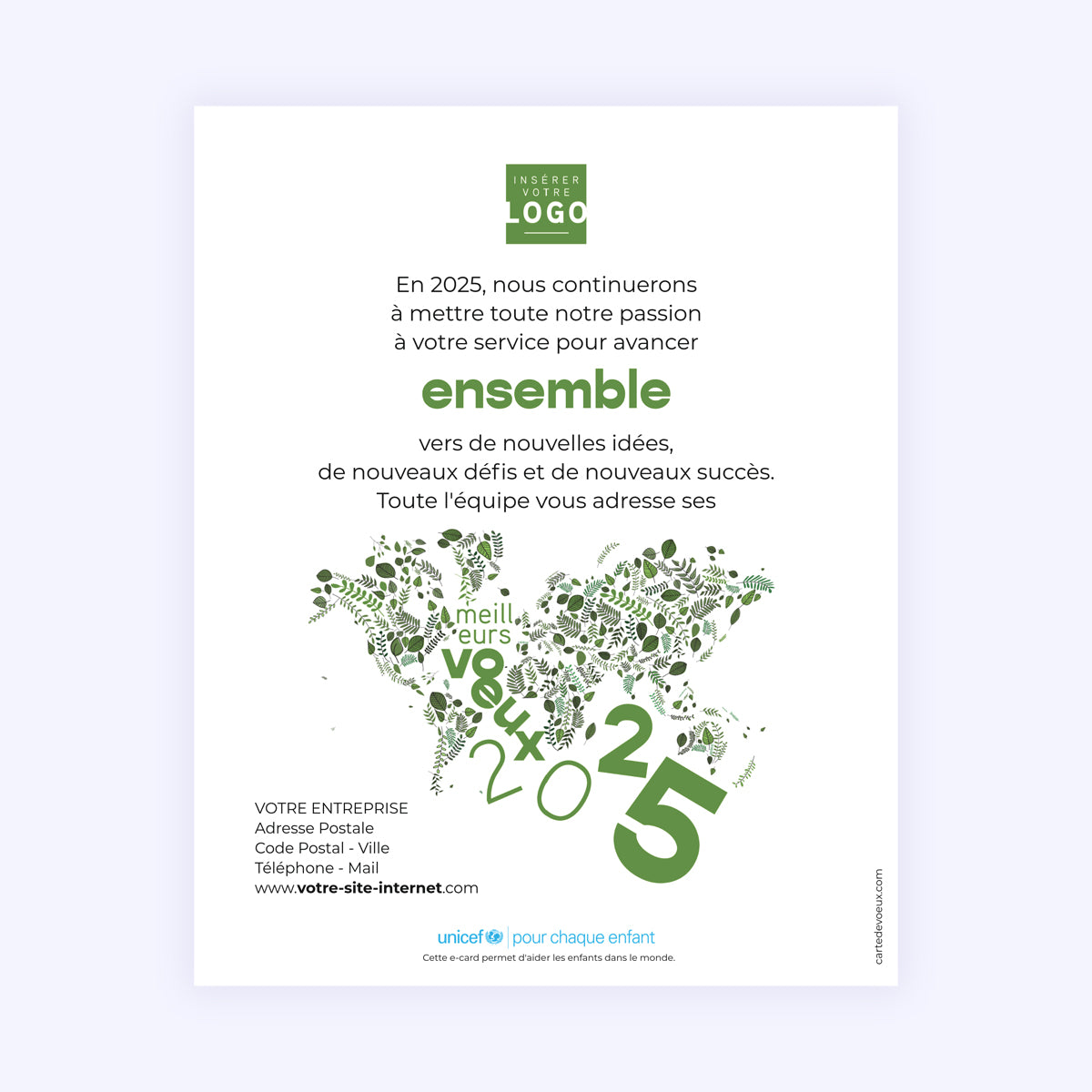 Planisphère Végétal | Vœux professionnels • Carte virtuelle photo N° 1
