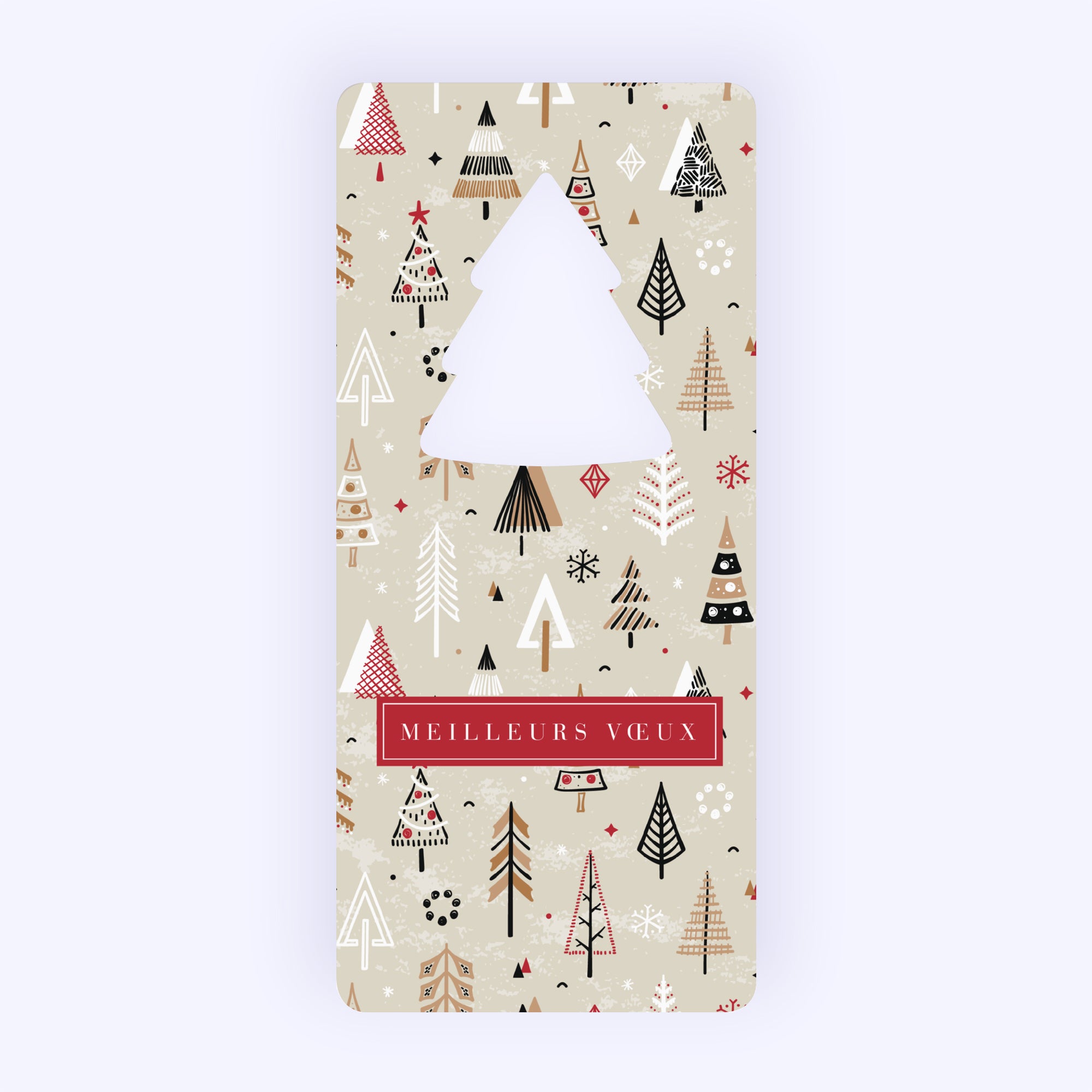 Sapins stylisés | Vœux professionnels • Carte de voeux photo N° 1