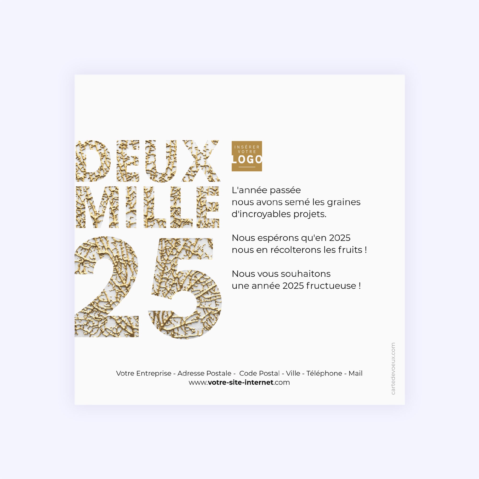 L'arbre d'or | Vœux professionnels • Carte de voeux photo N° 2