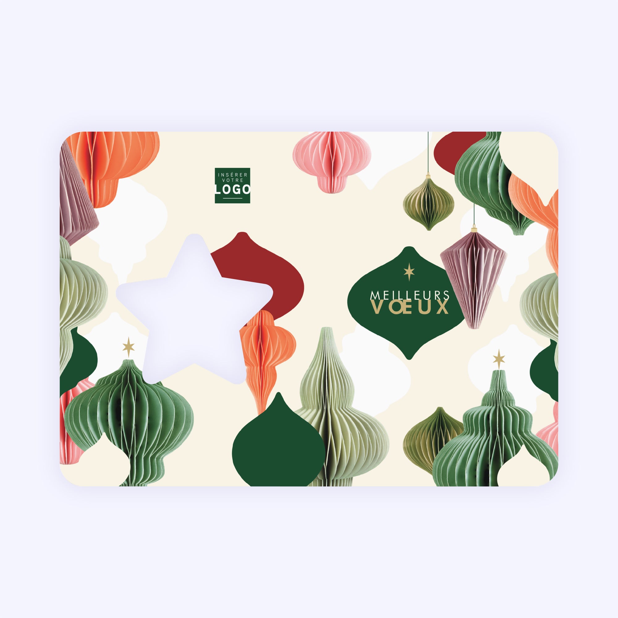 Lanternes en papier | Vœux professionnels • Carte de voeux photo N° 1