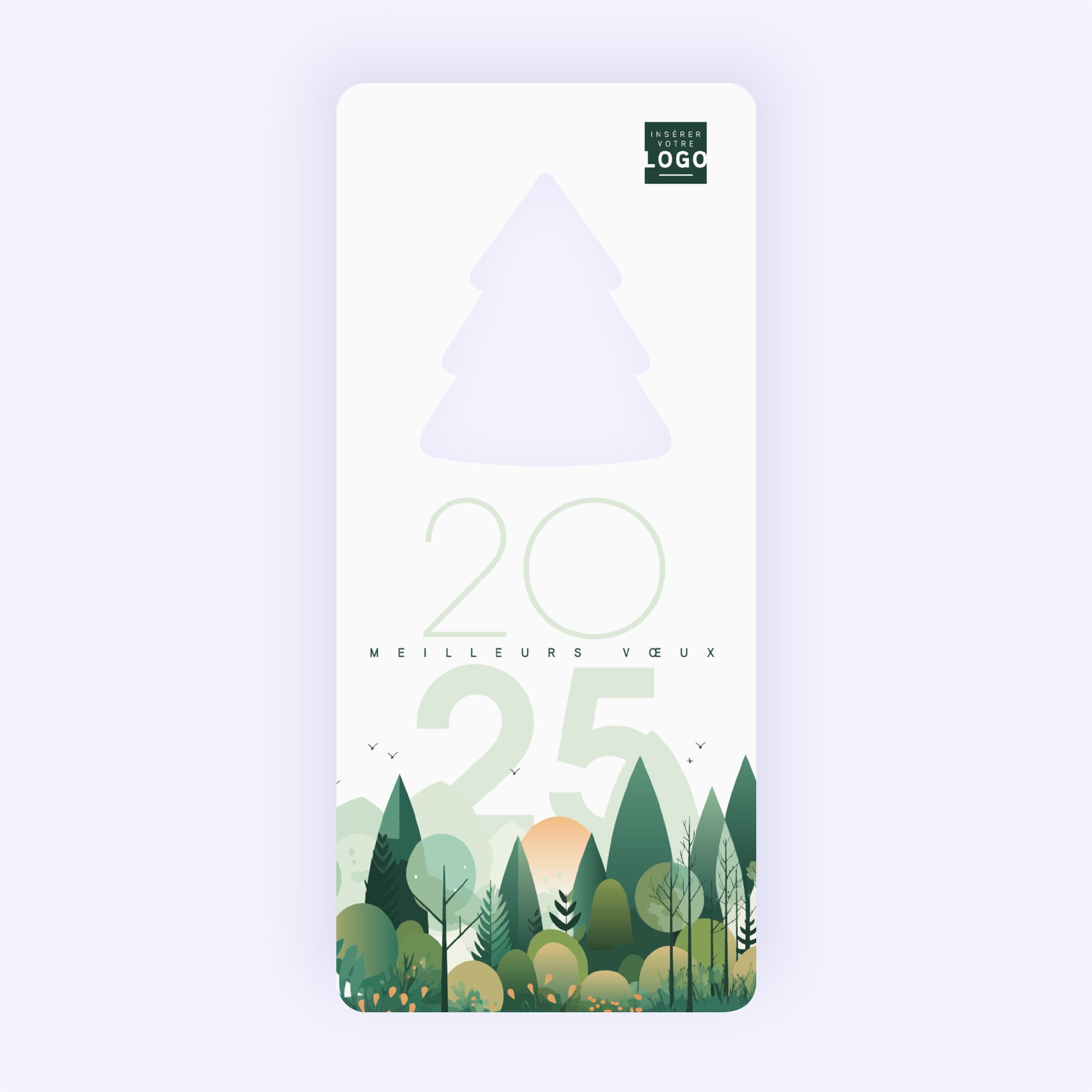 Forest graphik | Vœux professionnels • Carte de voeux photo N° 1