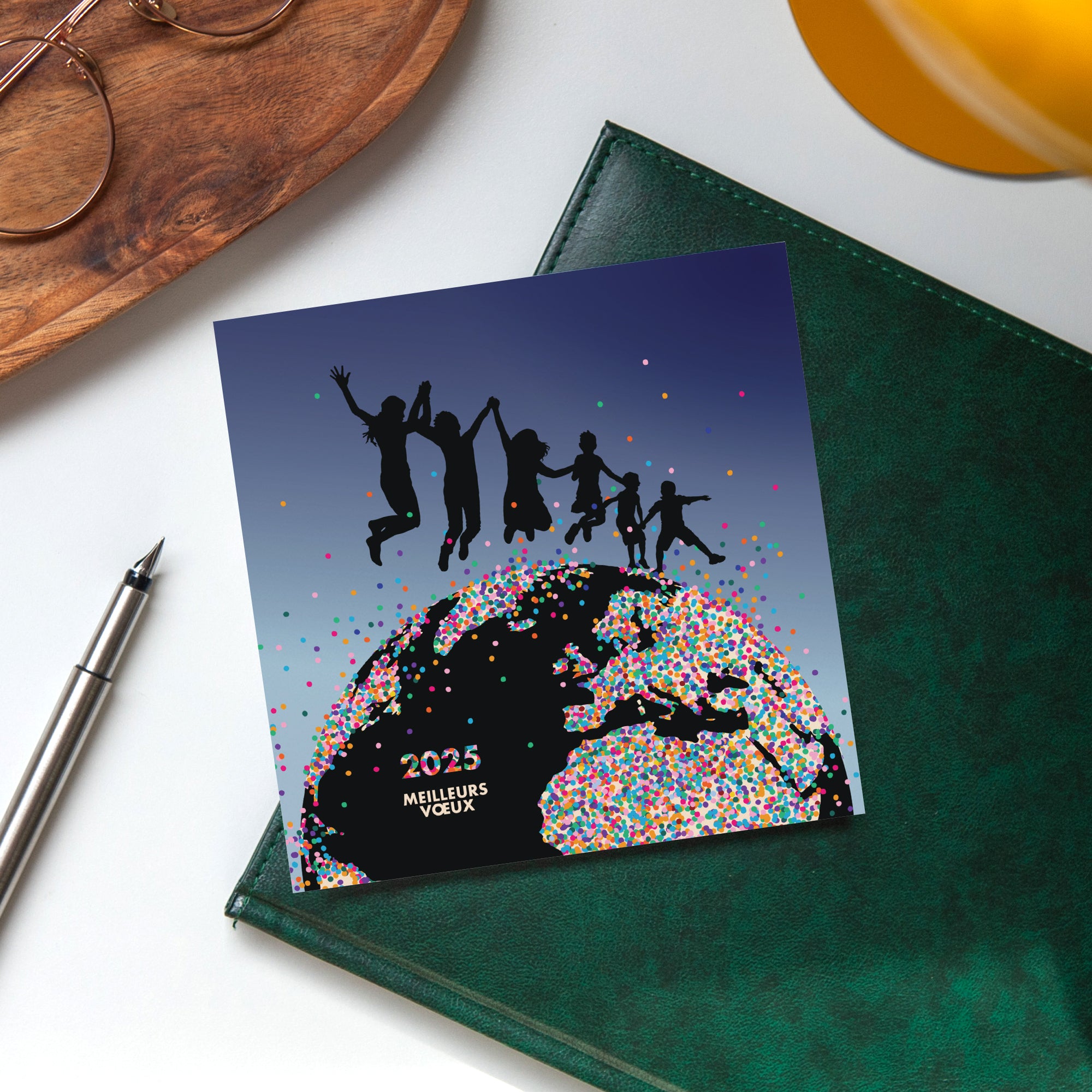 Planète confettis | Vœux professionnels • Carte de voeux photo N° 4
