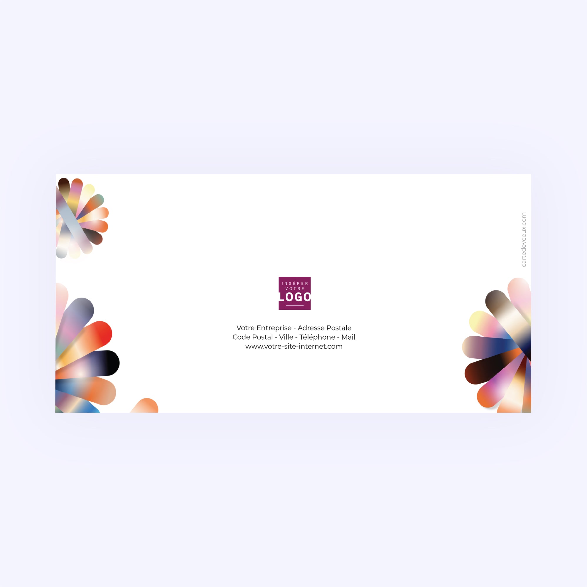 Geometric flowers | Vœux professionnels • Carte de voeux photo N° 3