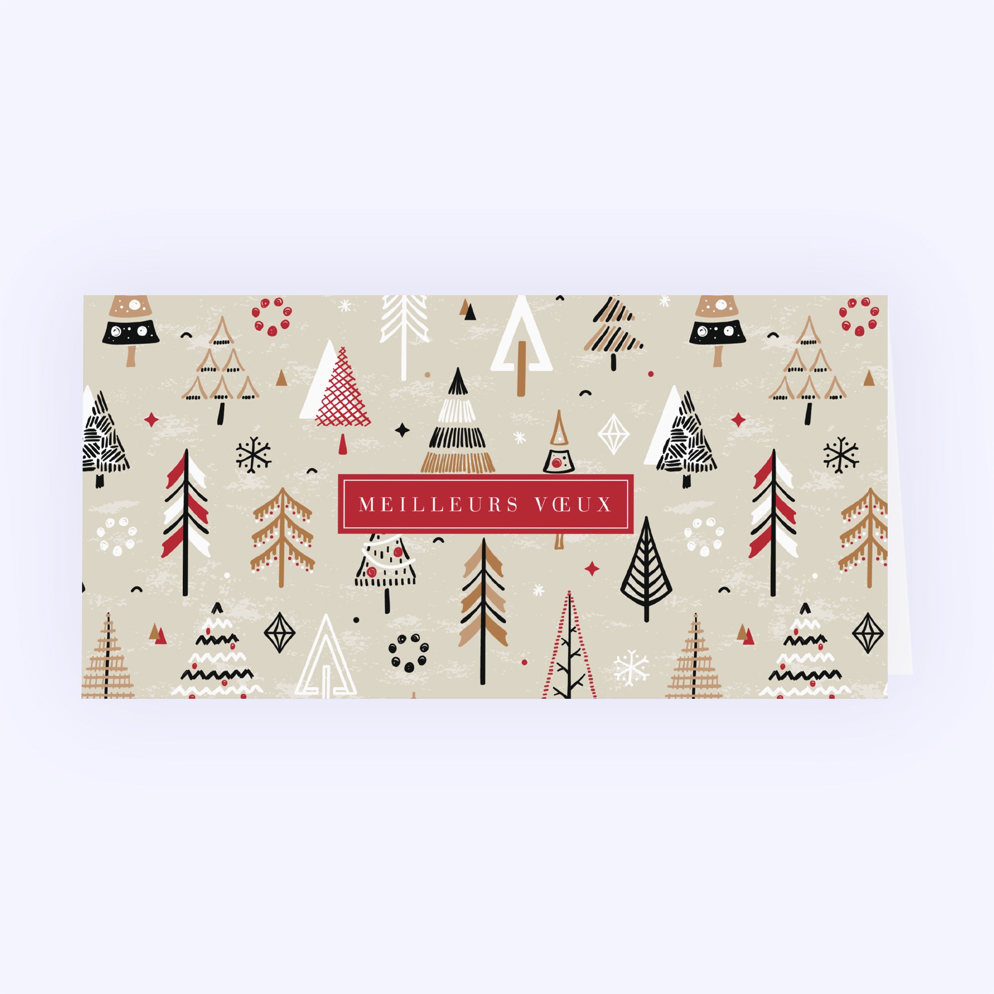 Sapins stylisés | Vœux professionnels • Carte de voeux photo N° 1