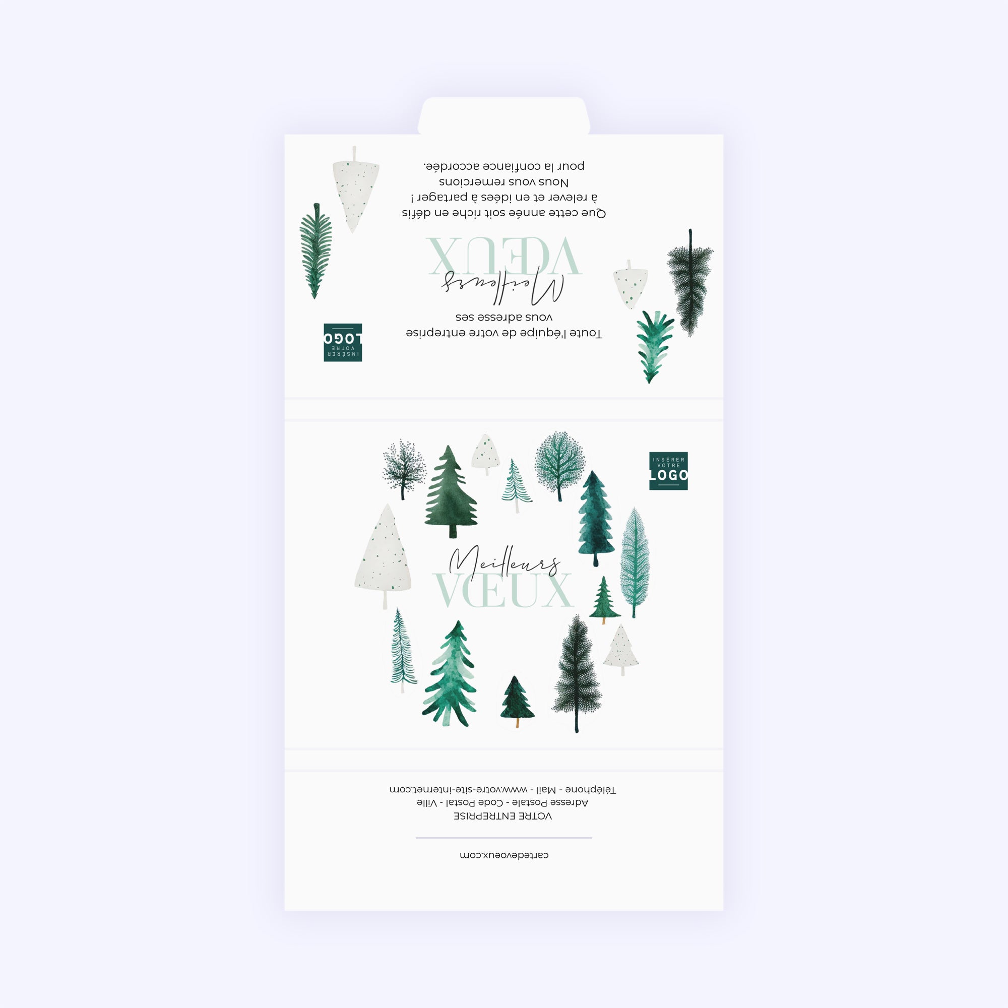 Forêt de sapins | Vœux professionnels • Carte chocolats photo N° 3