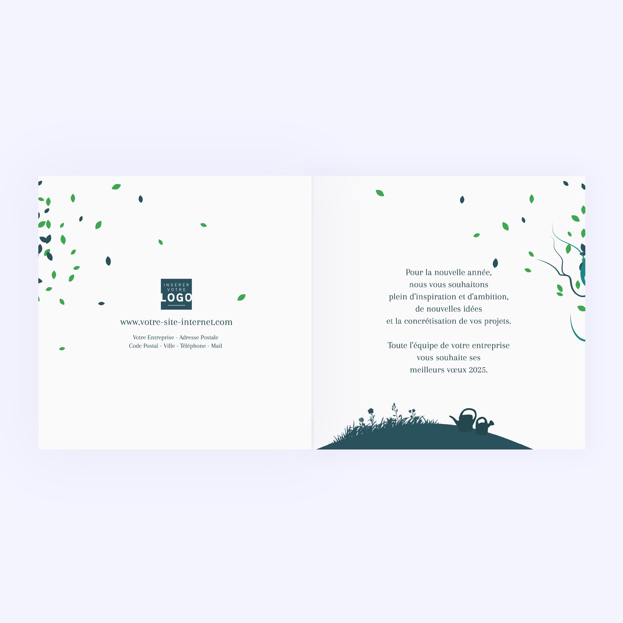 Arbre de vie vert | Vœux professionnels • Carte de voeux photo N° 2