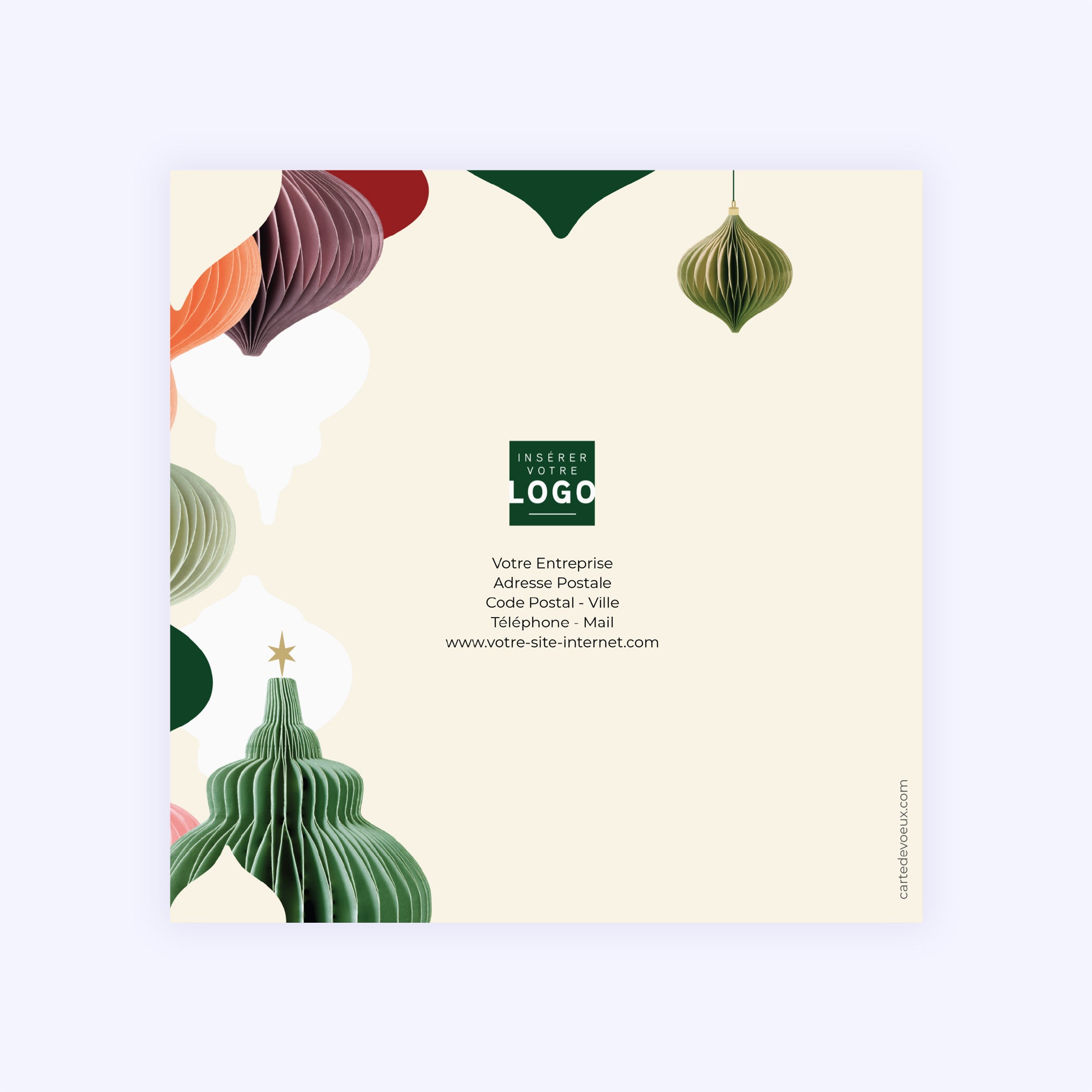 Lanternes en papier | Vœux professionnels • Carte de voeux photo N° 3