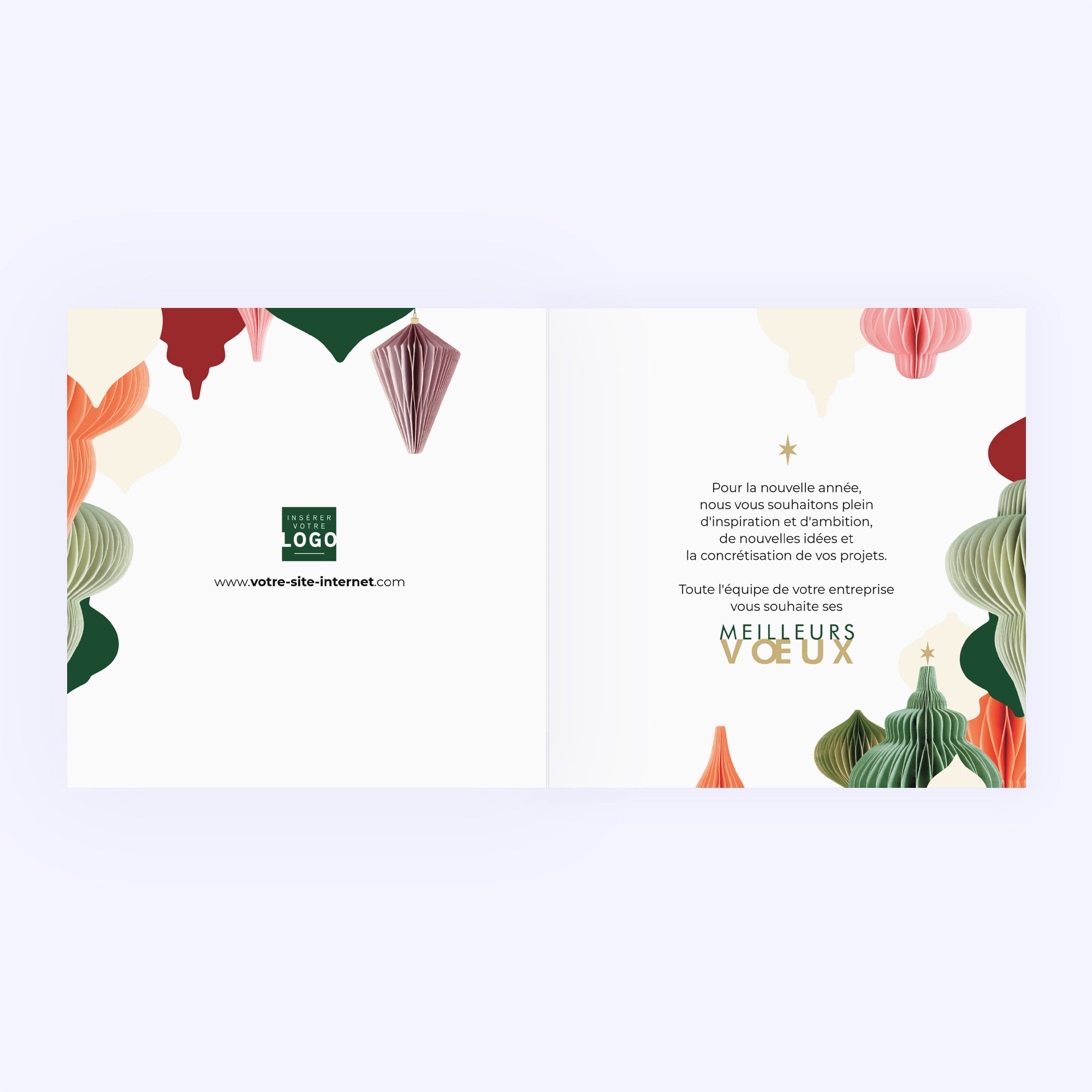 Lanternes en papier | Vœux professionnels • Carte de voeux photo N° 2