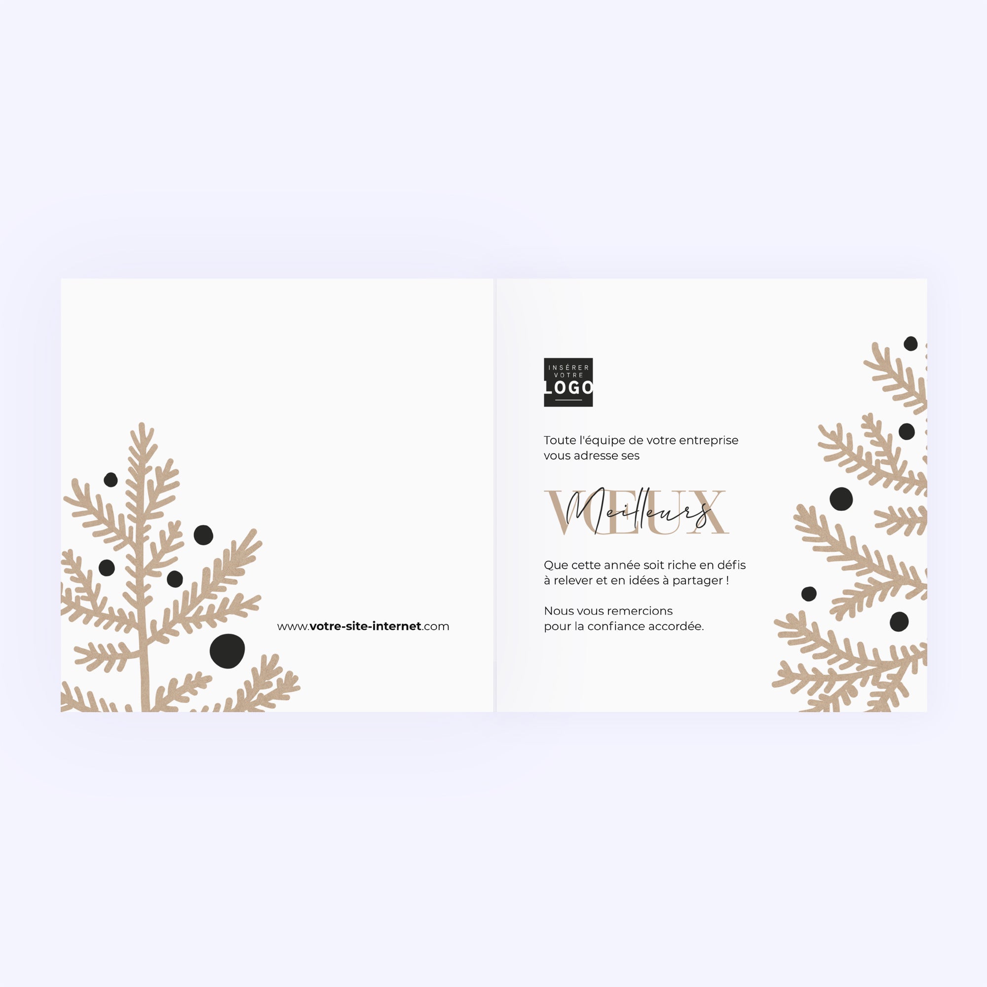 Graphique kraft | Vœux professionnels • Carte de voeux photo N° 2