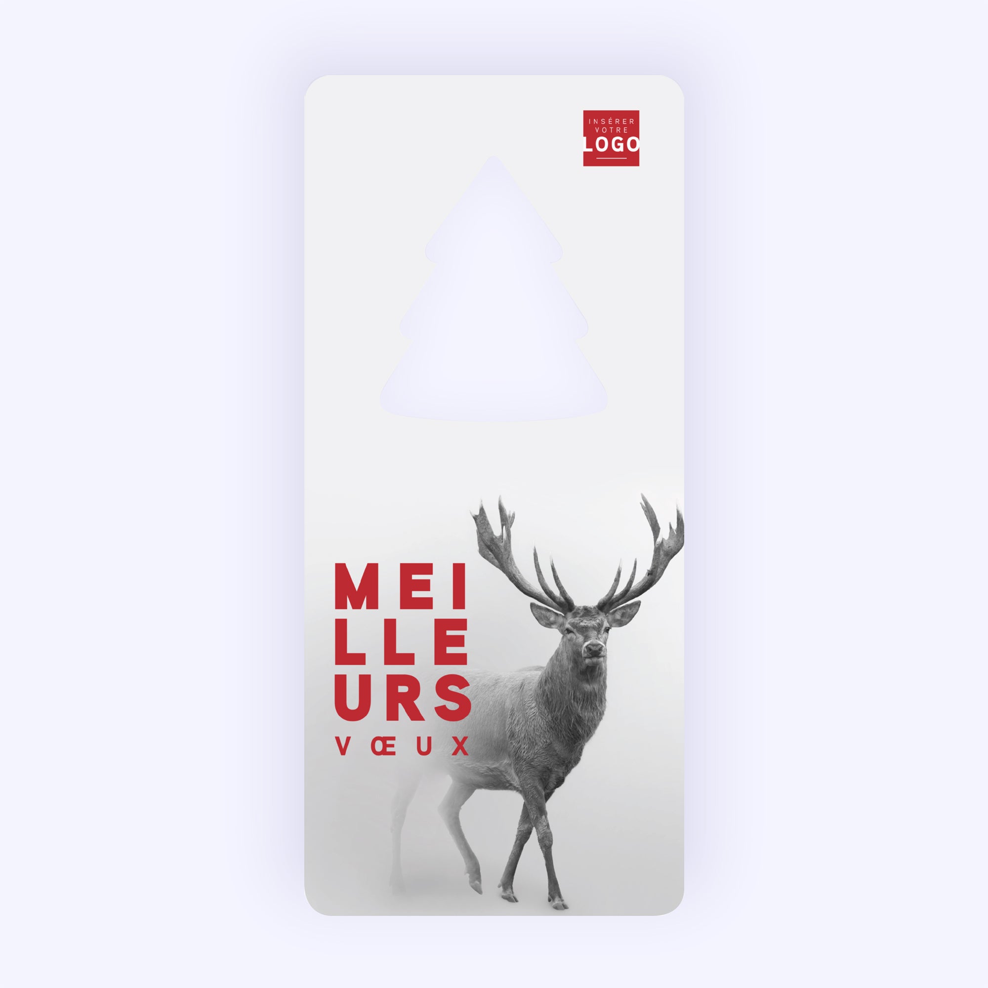 L'approche du cerf | Vœux professionnels • Carte de voeux photo N° 1