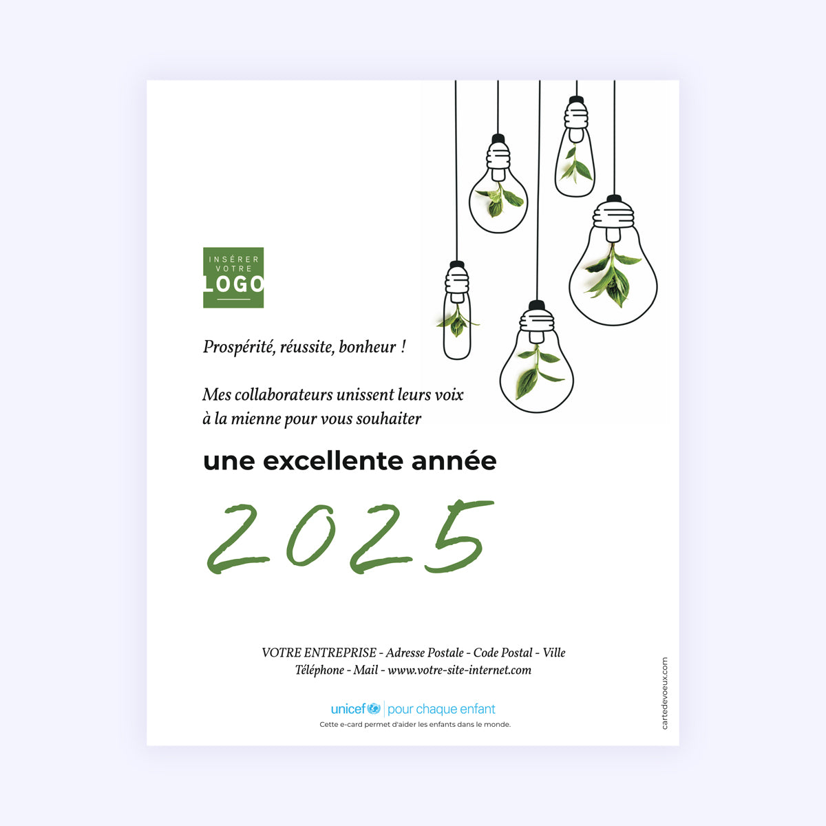 Idées lumineuses | Vœux professionnels • Carte virtuelle photo N° 1
