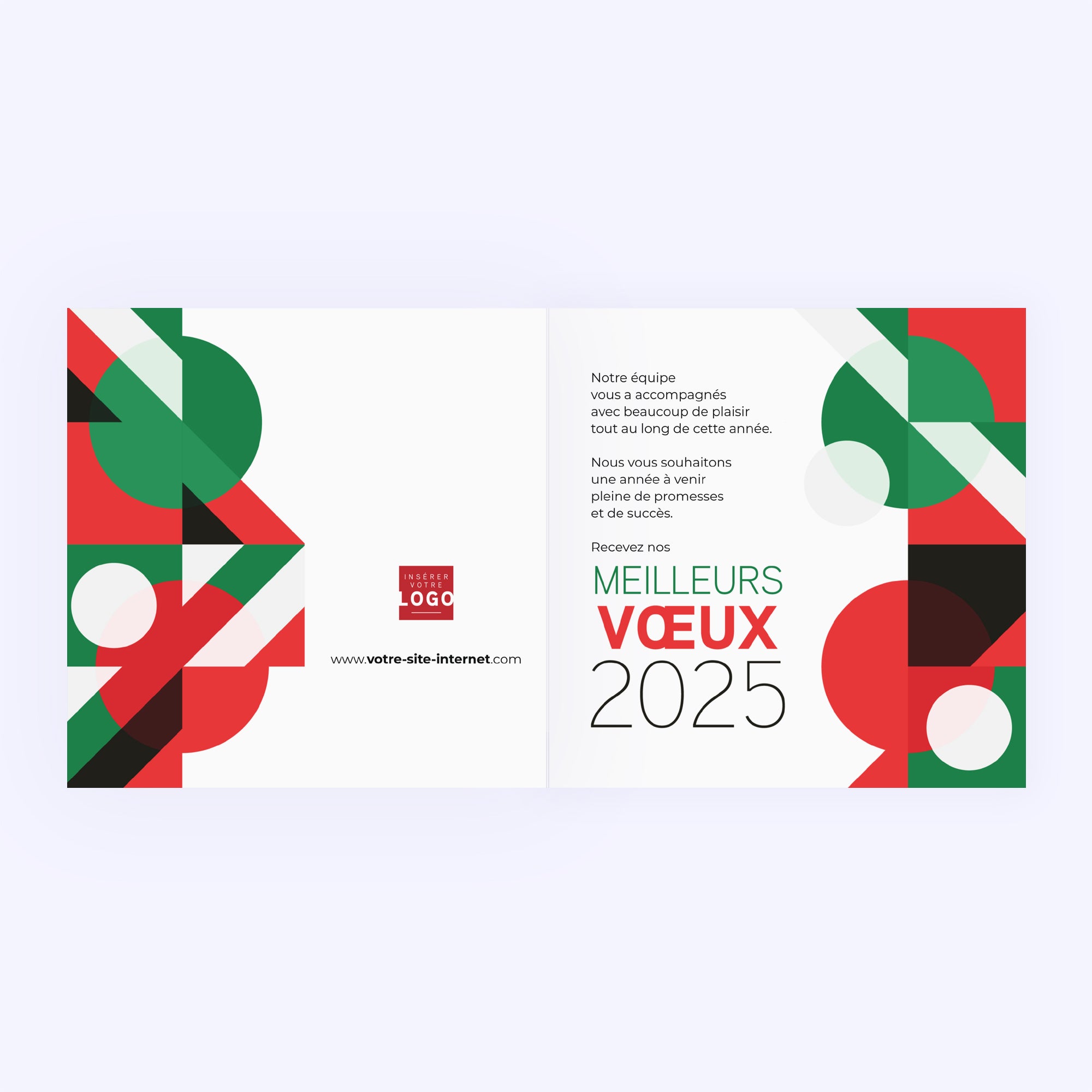 Christmas graphique | Vœux professionnels • Carte de voeux photo N° 2