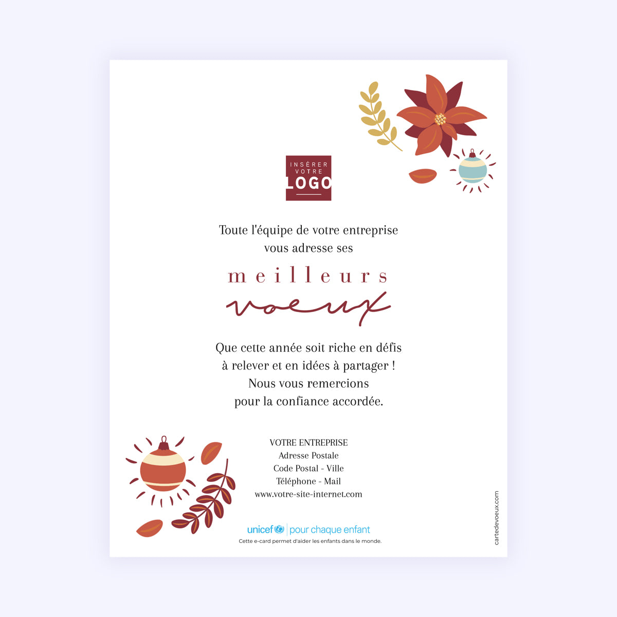 Sapin de Noël végétal | Vœux professionnels • Carte virtuelle photo N° 1