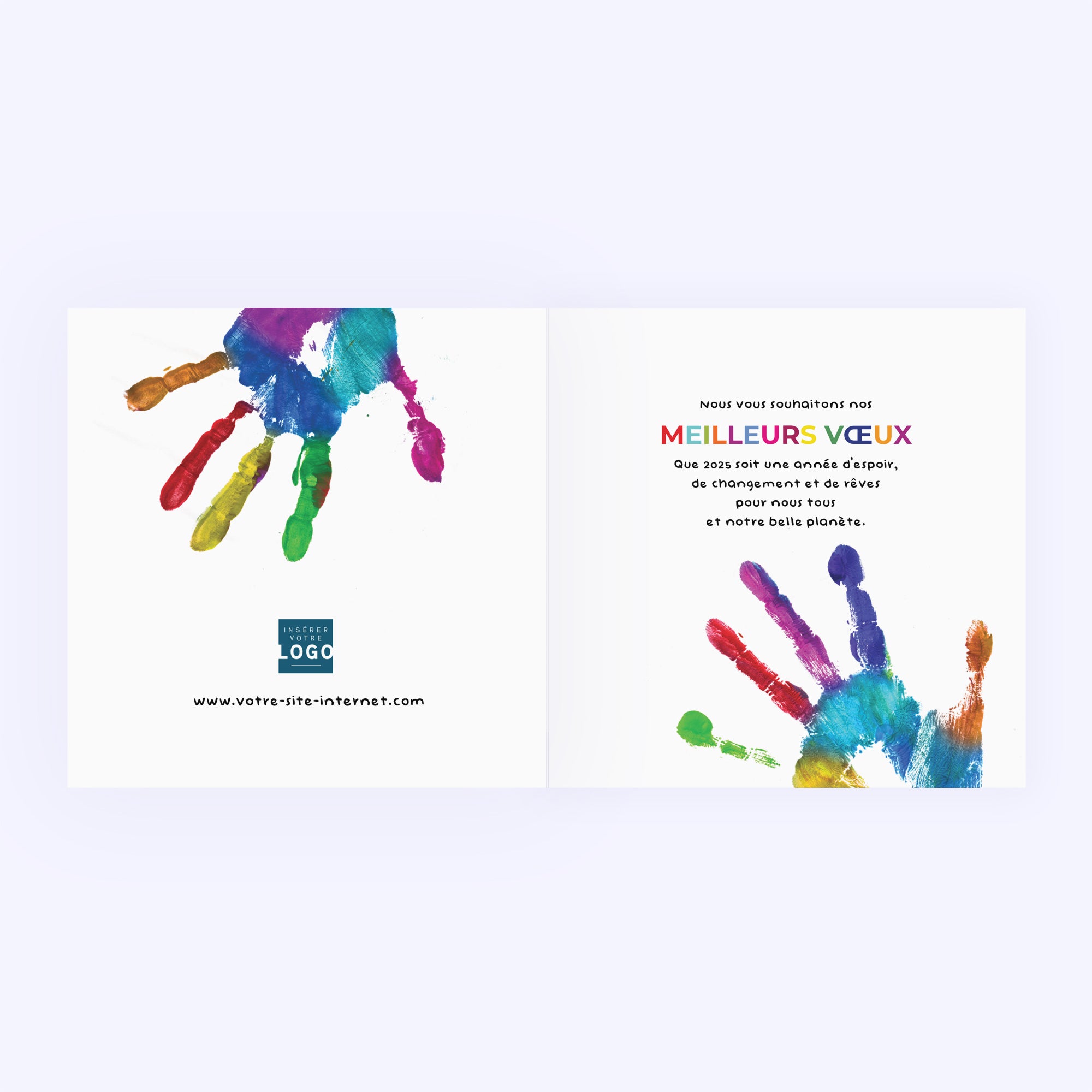 Empreinte colorée | Vœux professionnels • Carte de voeux photo N° 2