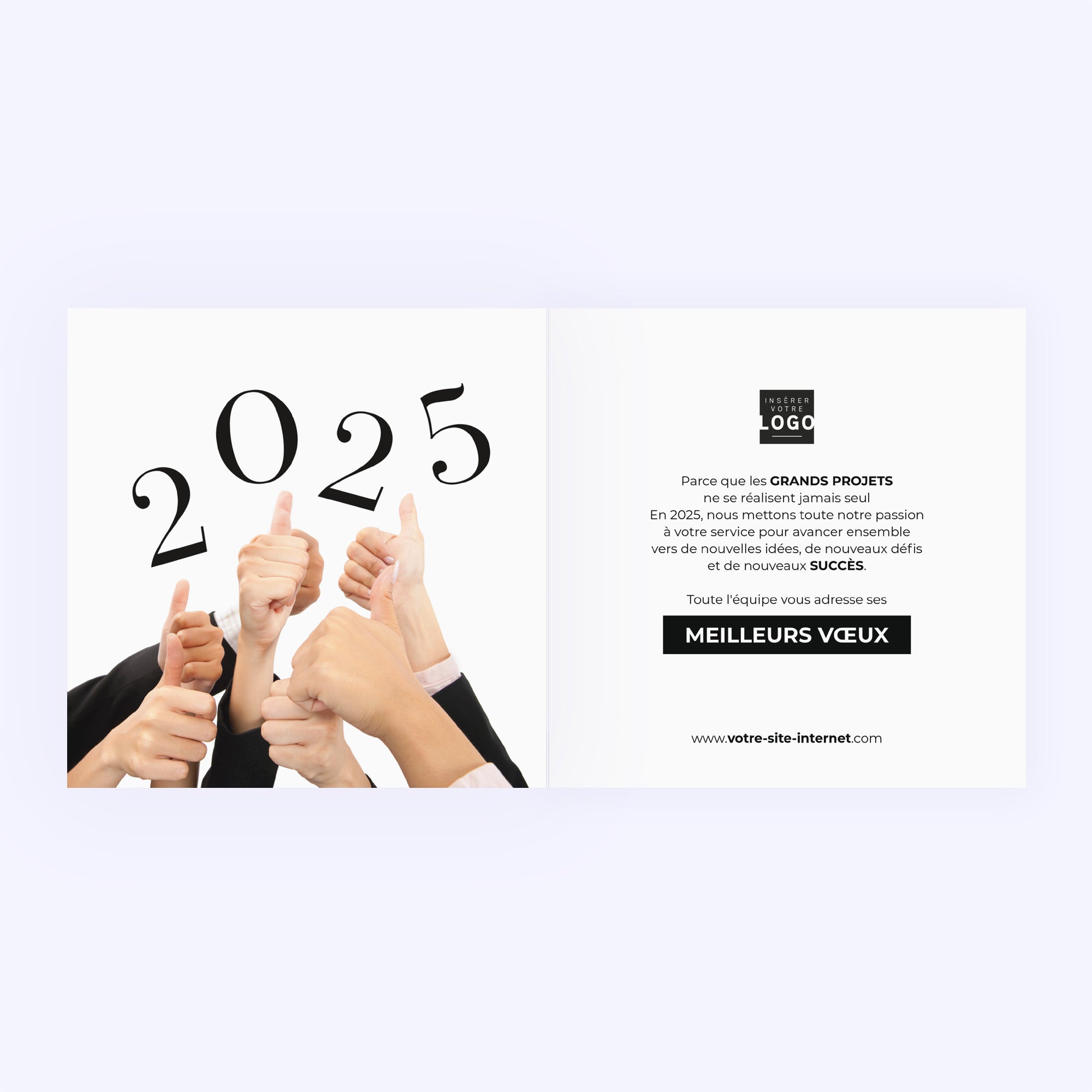 Les grands projets | Vœux professionnels • Carte de voeux photo N° 2