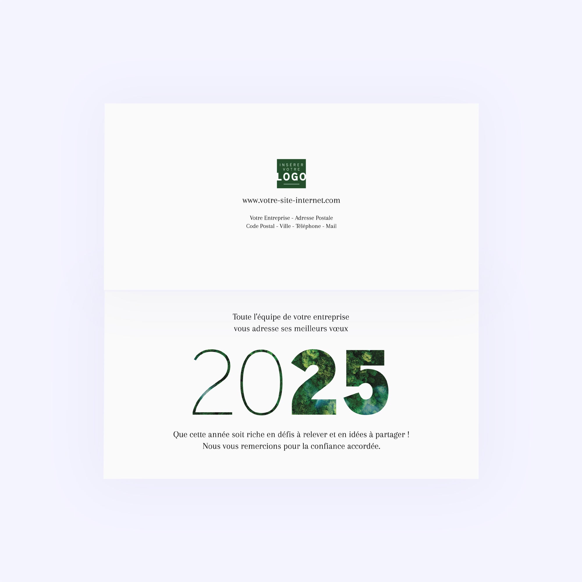 Planète verte | Vœux professionnels • Carte de voeux photo N° 2