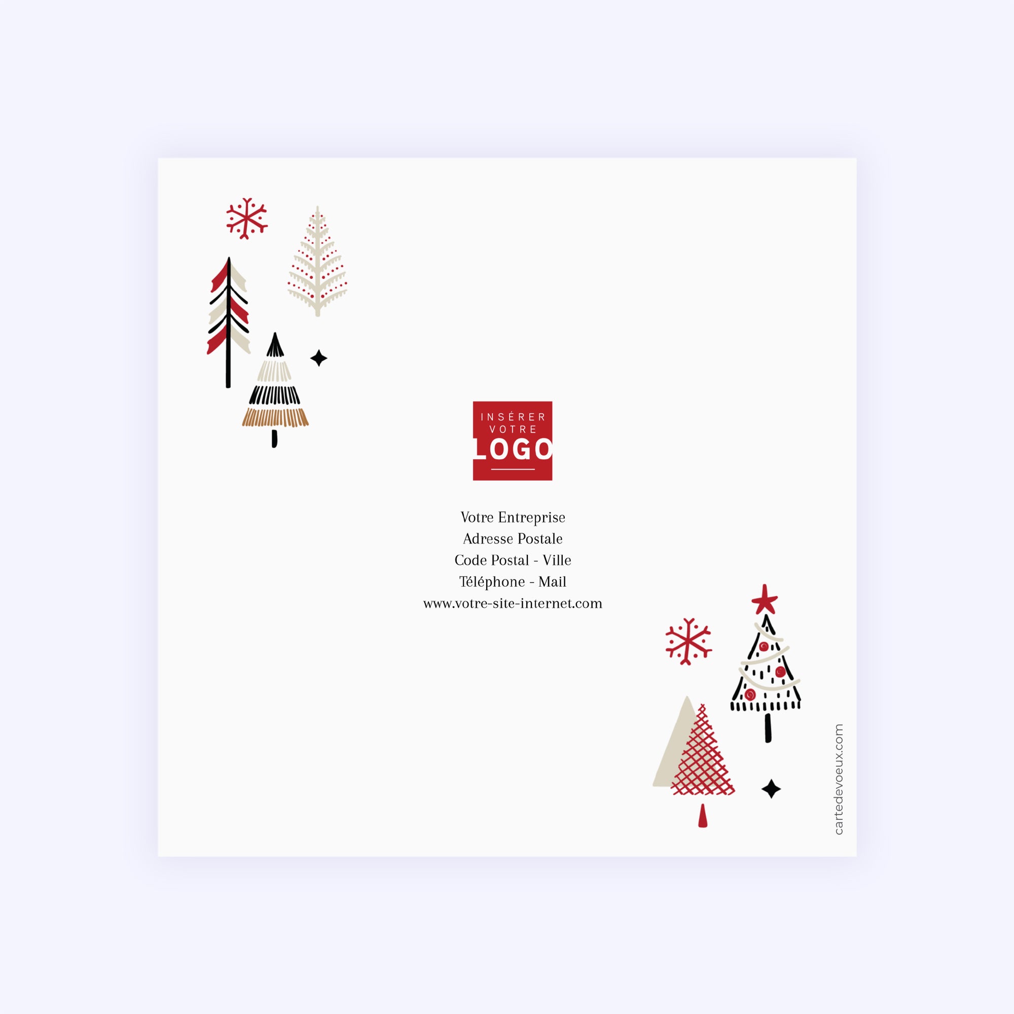 Sapins stylisés | Vœux professionnels • Carte de voeux photo N° 3